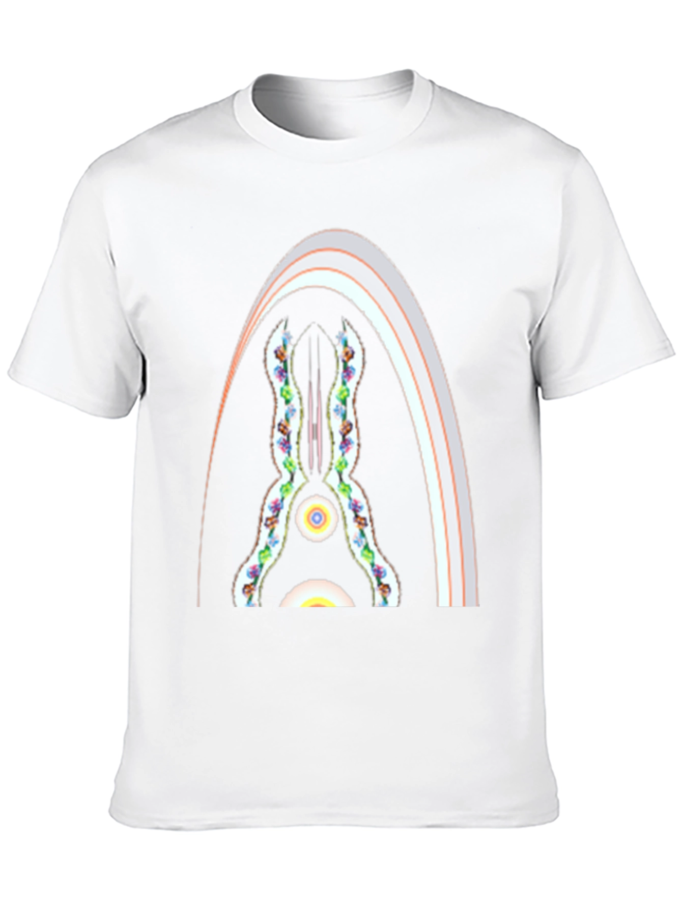 Abstract Archway Graphic Tee - Black Cotton Blend