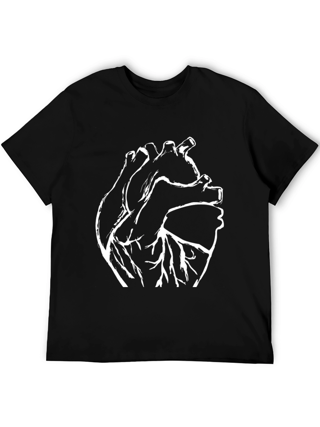 Anatomical Heart Graphic T-Shirt - Black