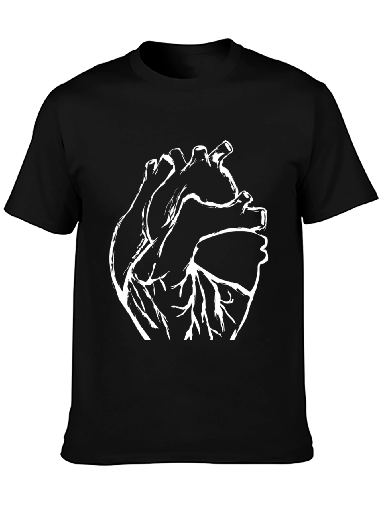 Anatomical Heart Graphic T-Shirt - Black