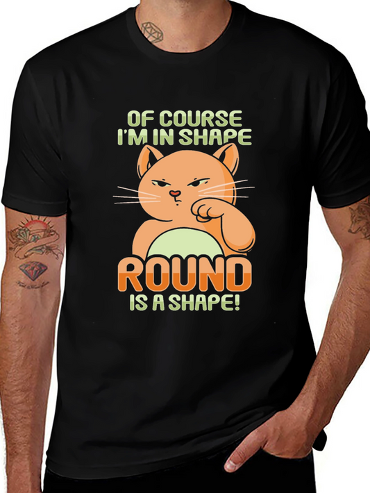 Funny Cat Round Shape T-Shirt