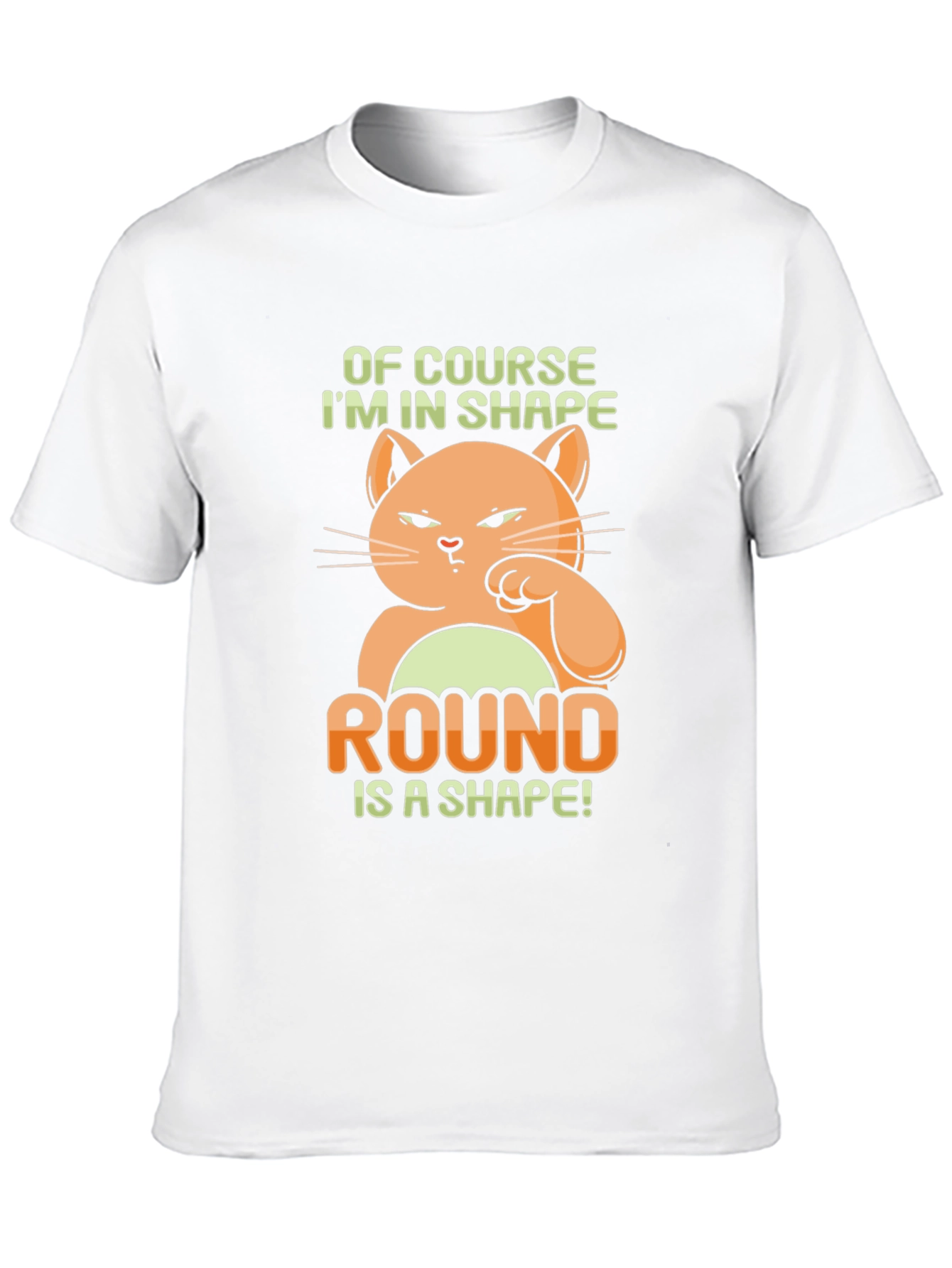 Funny Cat Round Shape T-Shirt