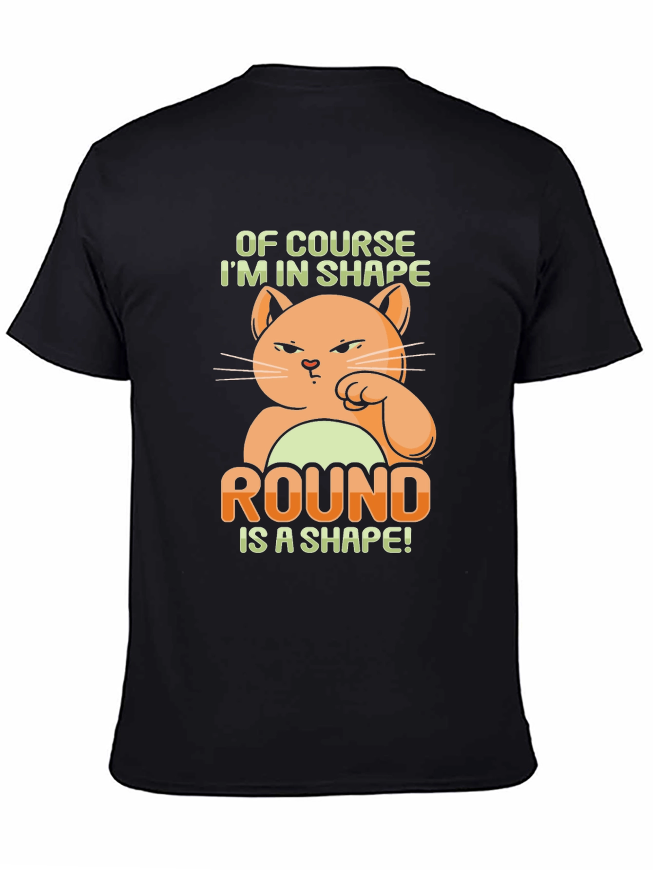Funny Cat Round Shape T-Shirt