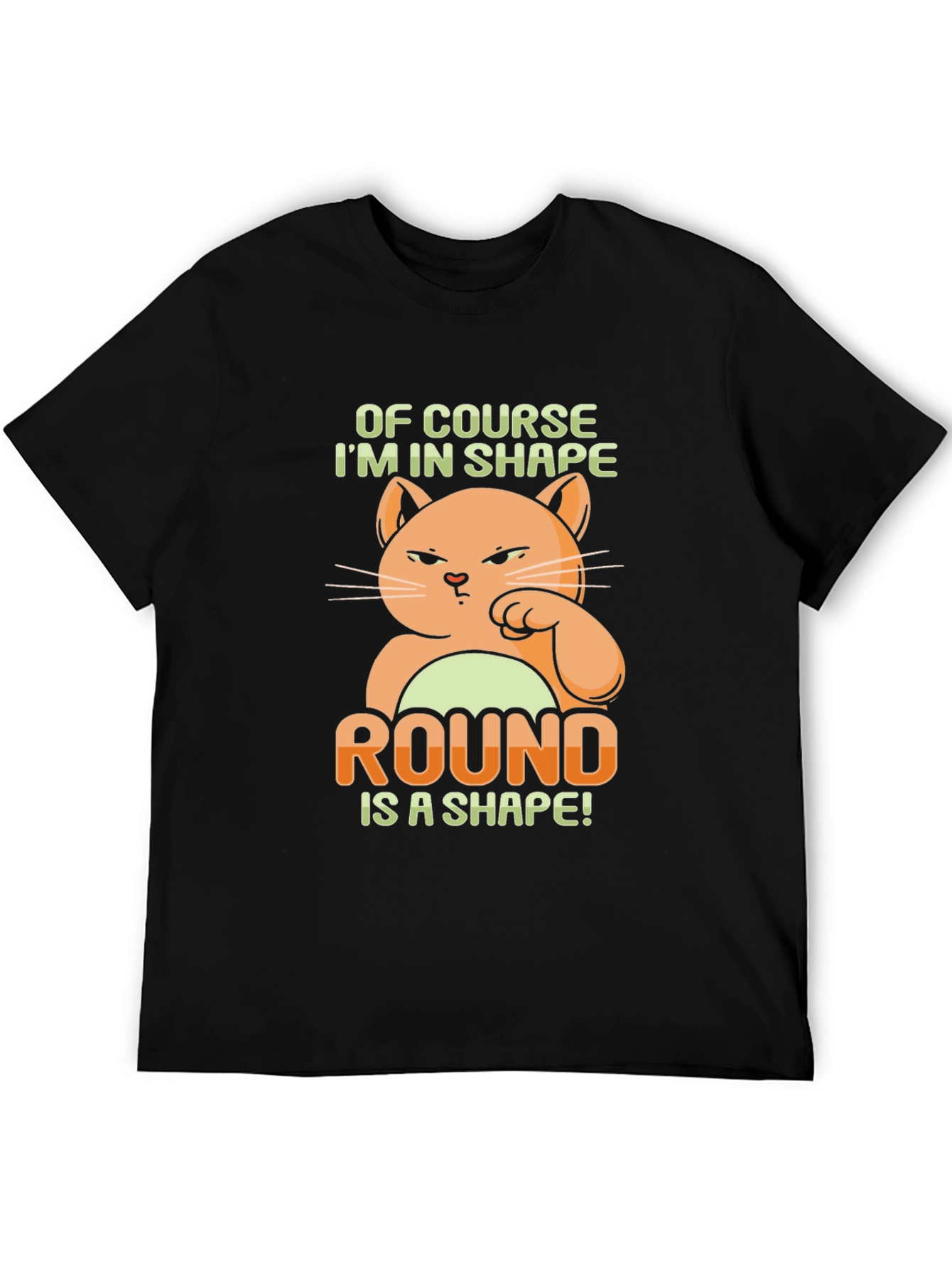 Funny Cat Round Shape T-Shirt