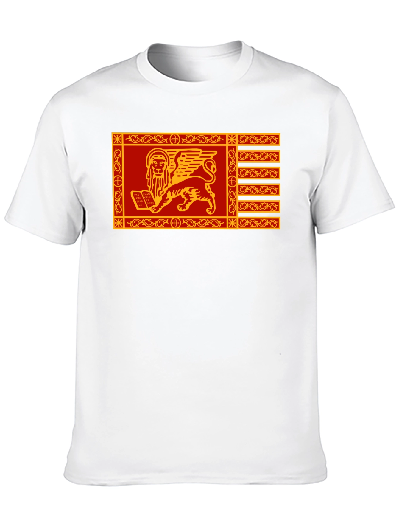 Venetian Flag Lion T-Shirt - Black Cotton Tee
