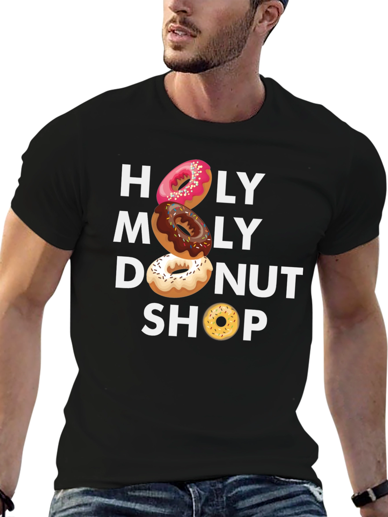 Holy Moly Donut Shop Graphic T-Shirt