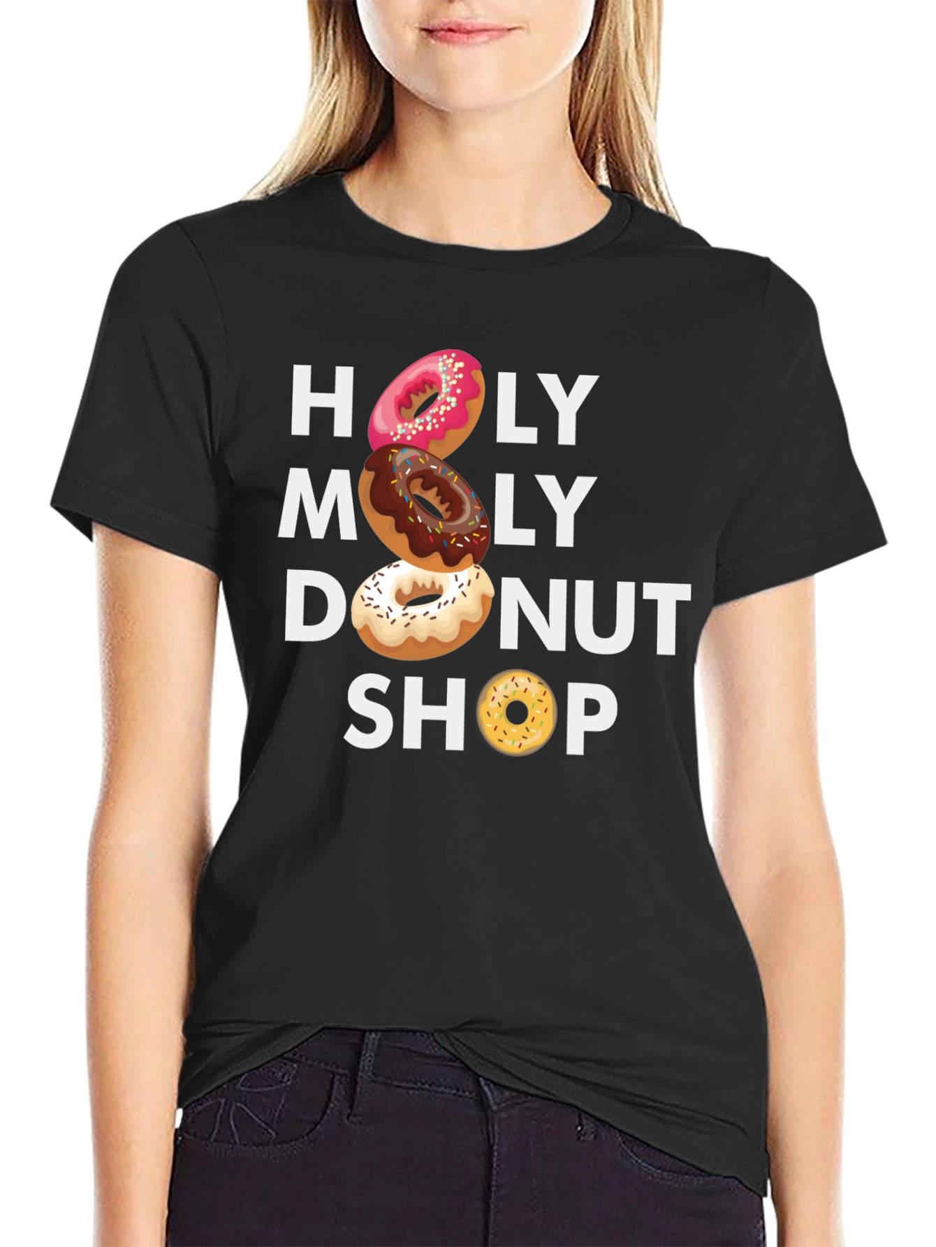 Holy Moly Donut Shop Graphic T-Shirt