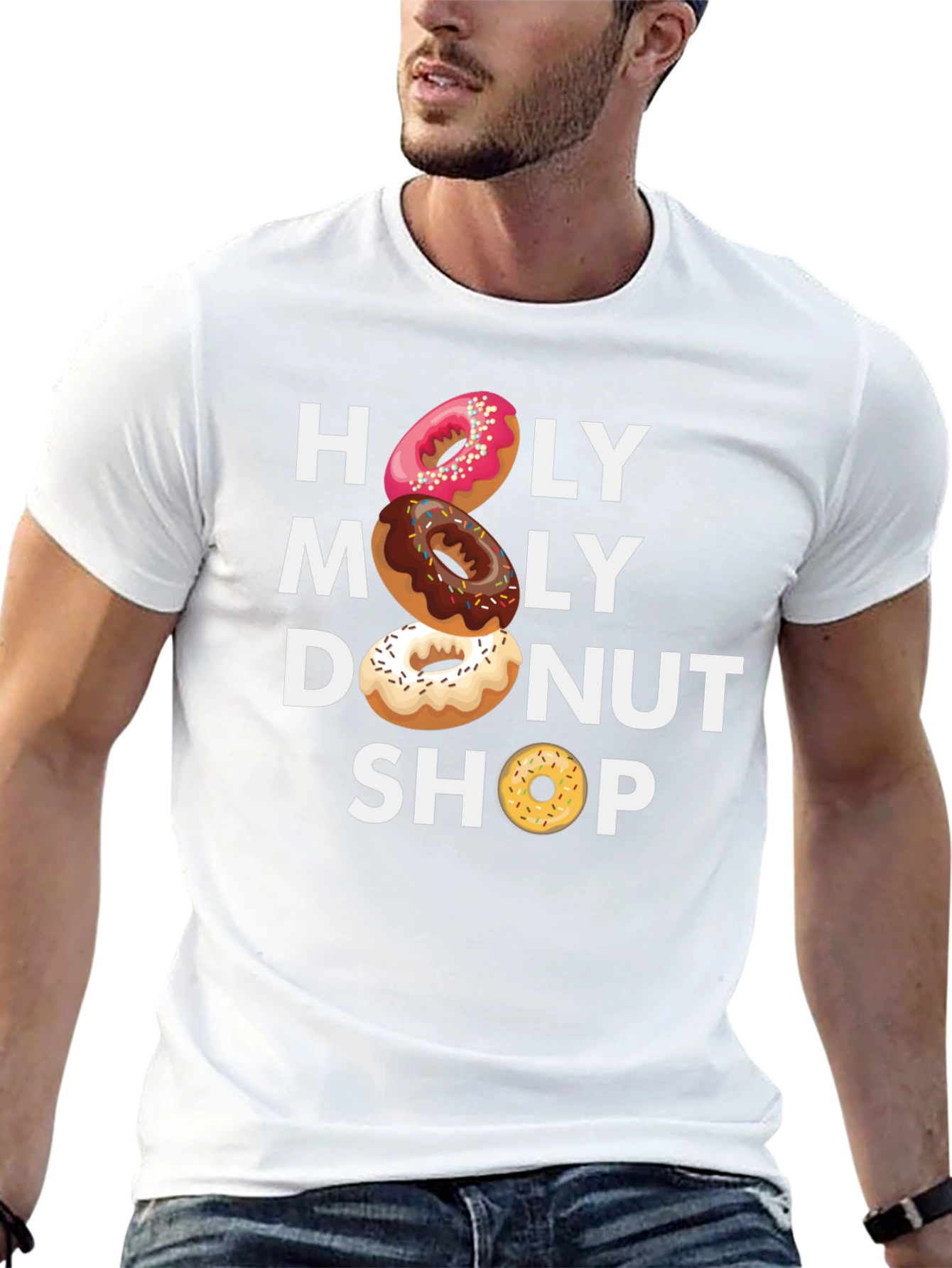 Holy Moly Donut Shop Graphic T-Shirt