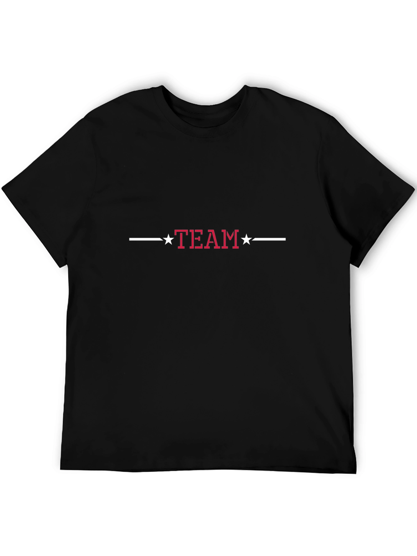 Team Star Graphic Tee - Black Cotton T-Shirt