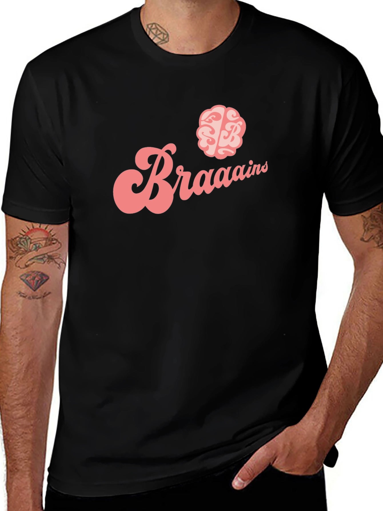 Braaaains Graphic Tee - Zombie Lovers T-Shirt