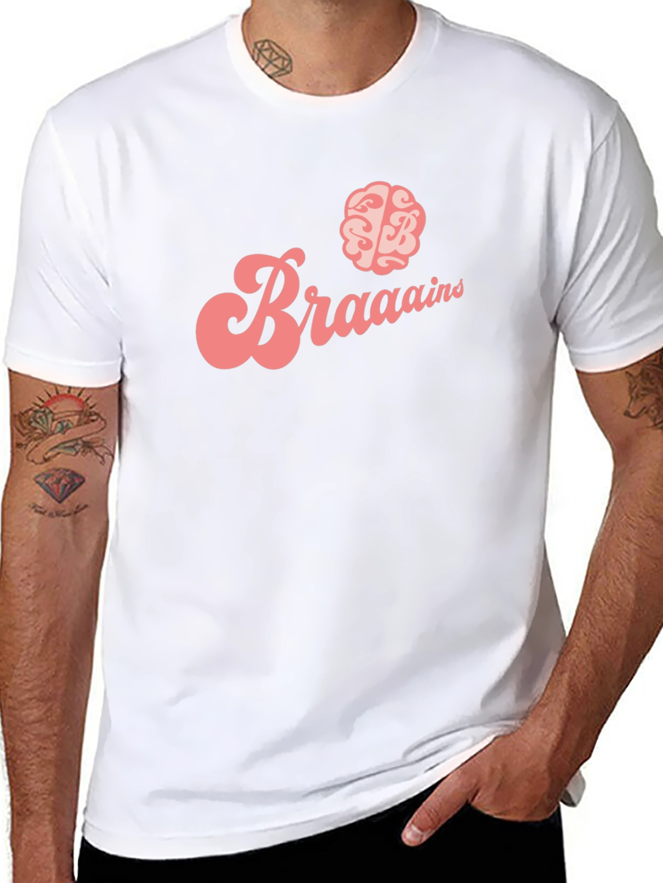 Braaaains Graphic Tee - Zombie Lovers T-Shirt