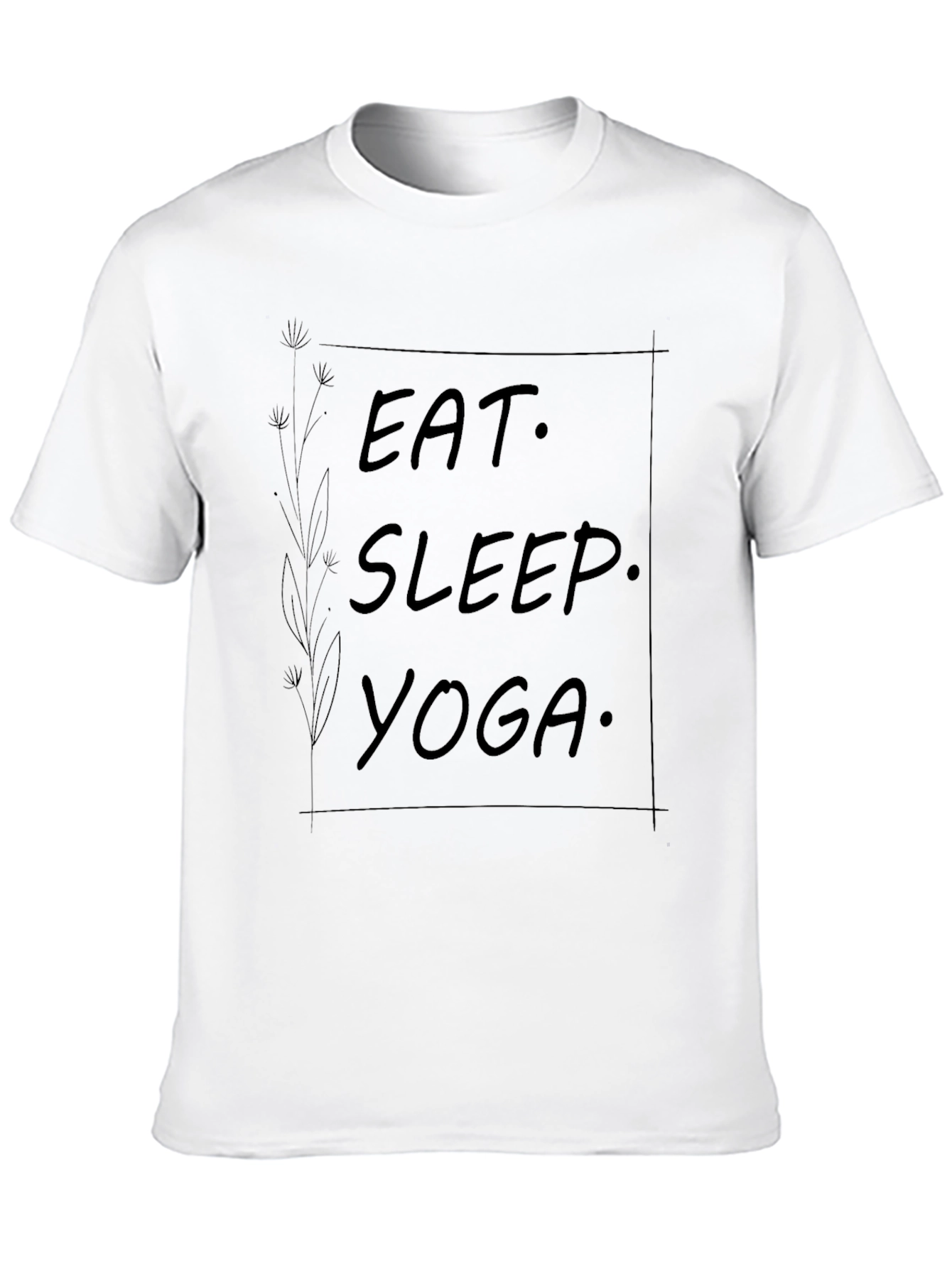 Eat Sleep Yoga Black Graphic Tee - Unisex