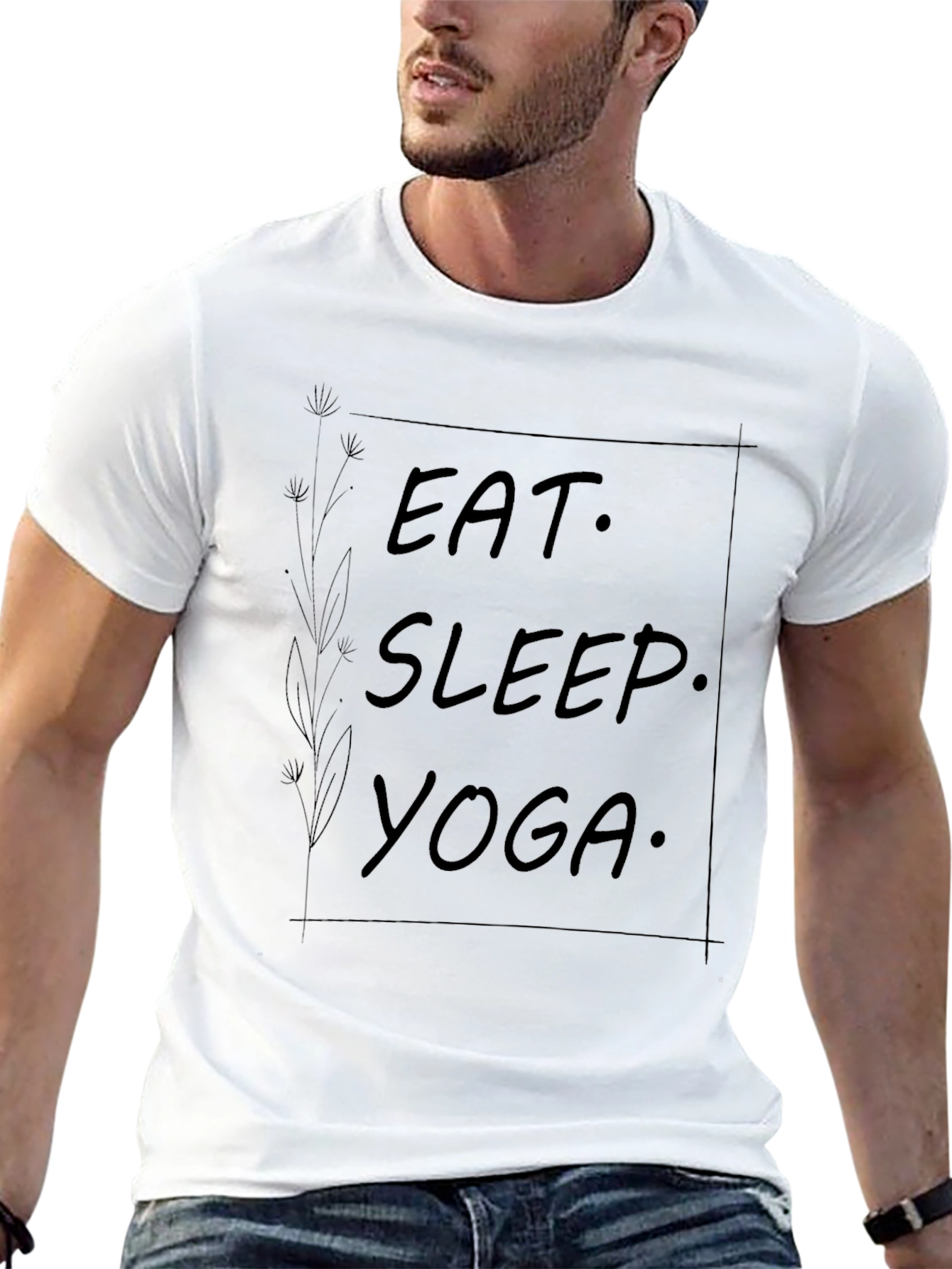 Eat Sleep Yoga Black Graphic Tee - Unisex