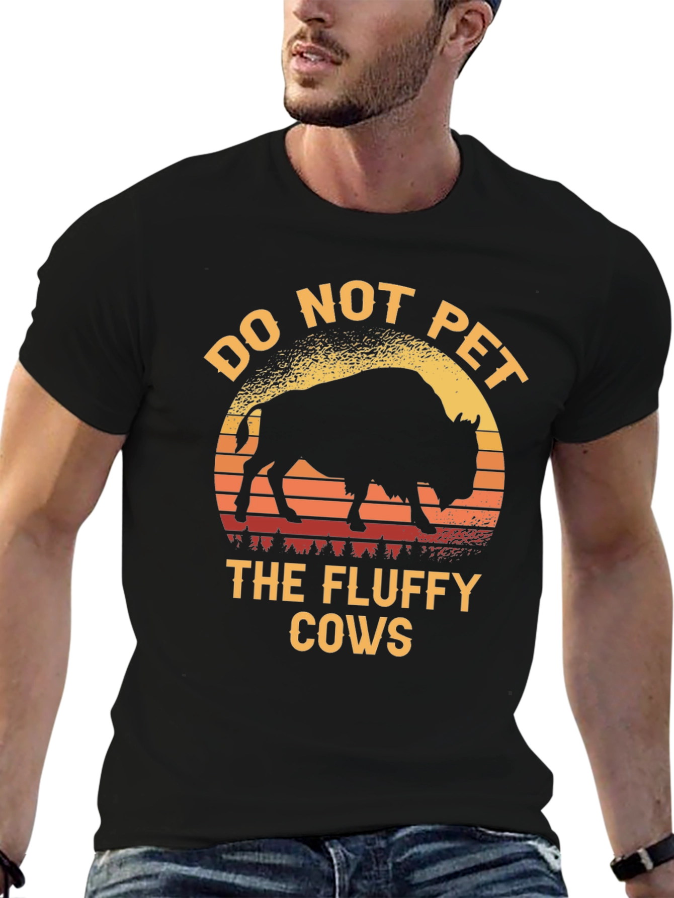 Do Not Pet the Fluffy Cows T-Shirt Bison Tee