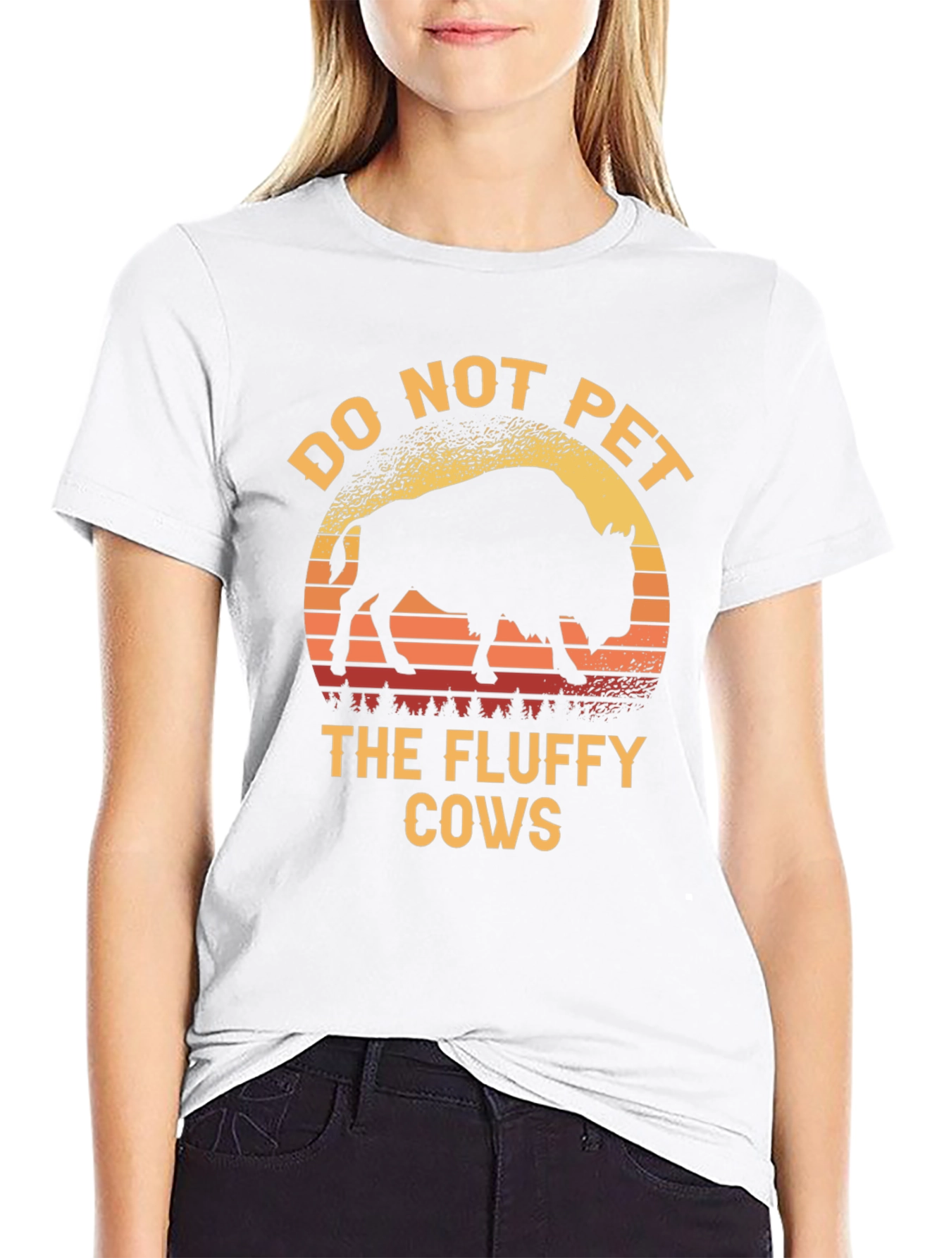Do Not Pet the Fluffy Cows T-Shirt Bison Tee