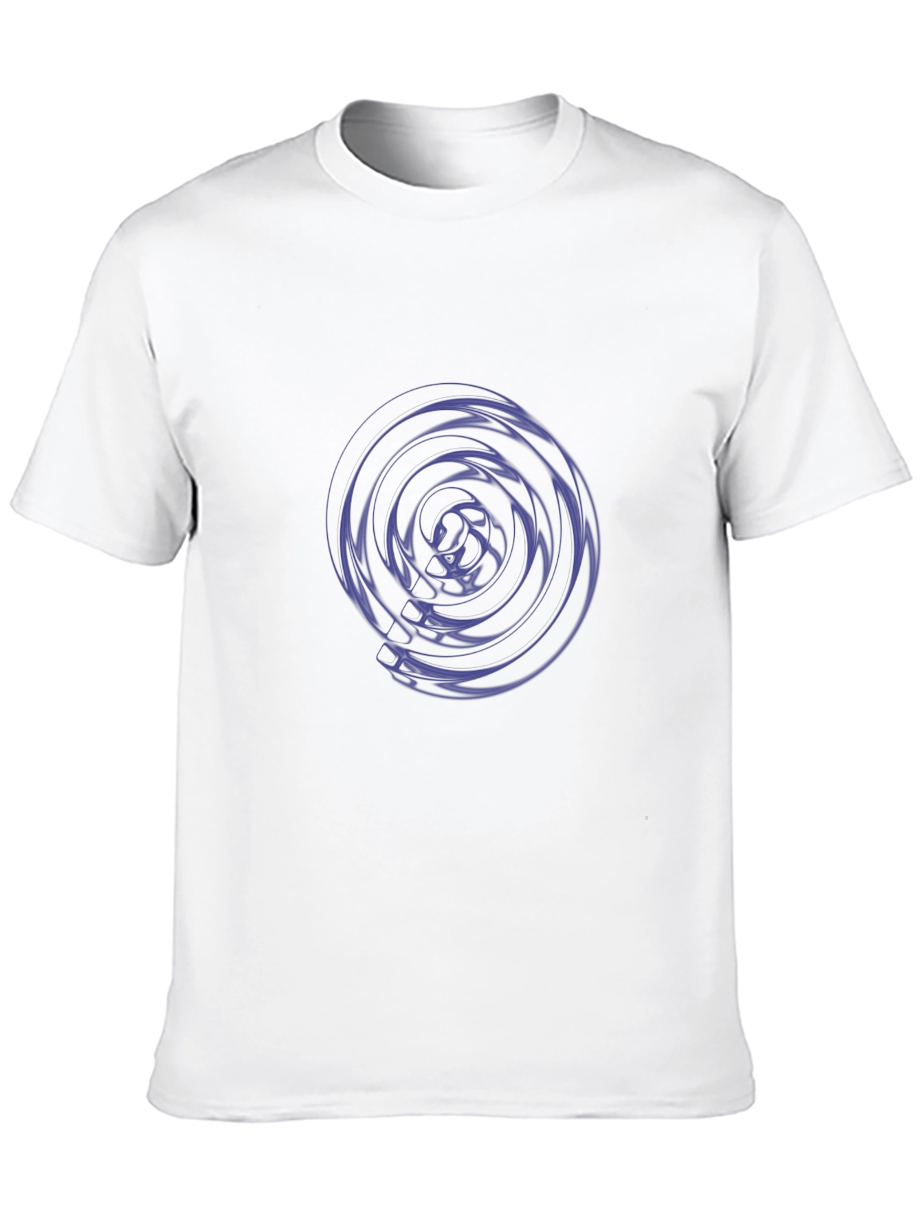 Abstract Swirl Graphic Tee - Stylish Mens Black T-Shirt