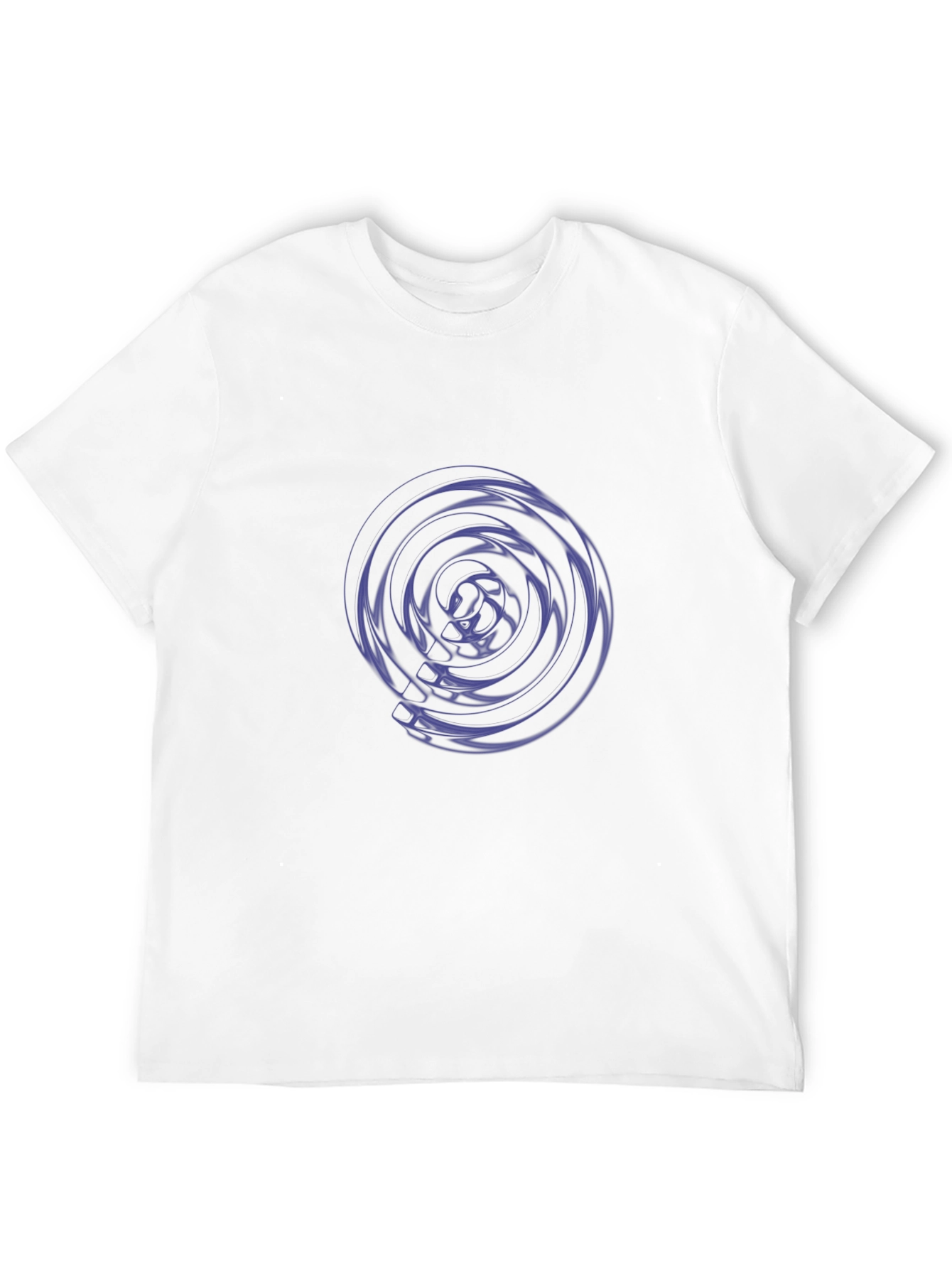 Abstract Swirl Graphic Tee - Stylish Mens Black T-Shirt