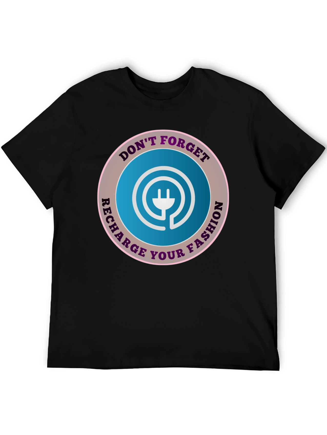 Recharge Your Fashion Black T-Shirt
