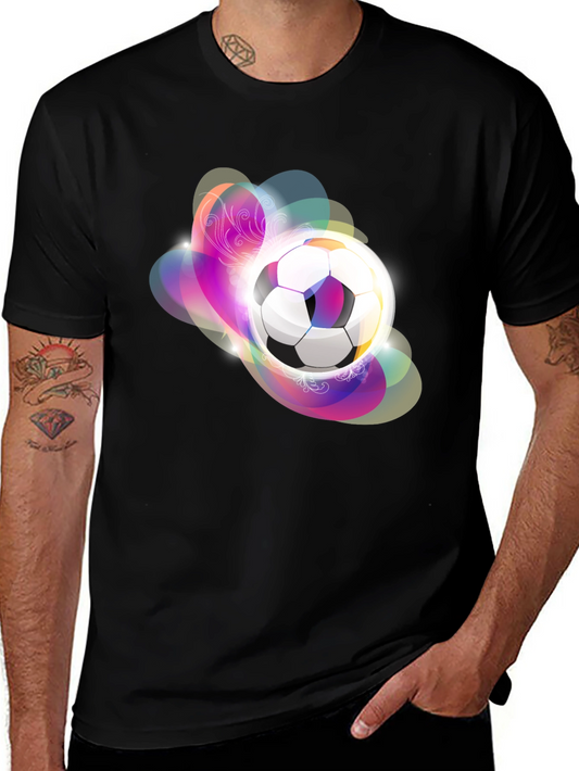 Soccer Ball Graphic Black T-Shirt