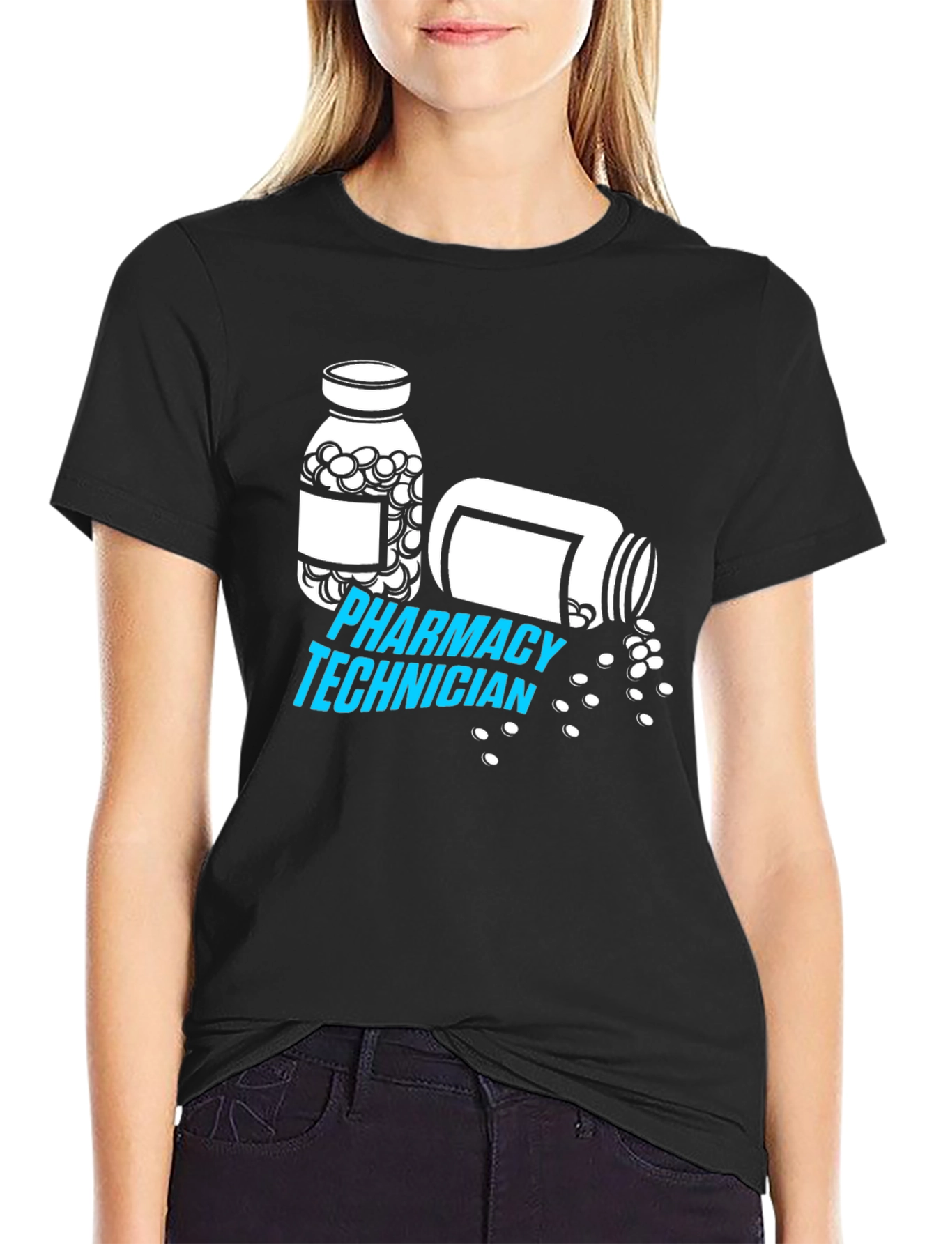 Pharmacy Technician T-Shirt - Pill Bottle Graphic