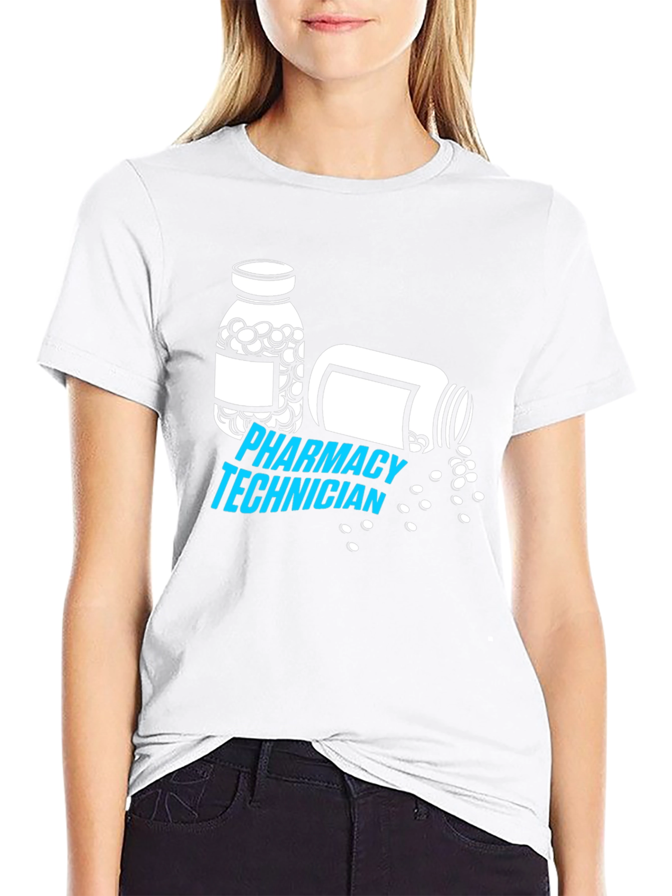 Pharmacy Technician T-Shirt - Pill Bottle Graphic