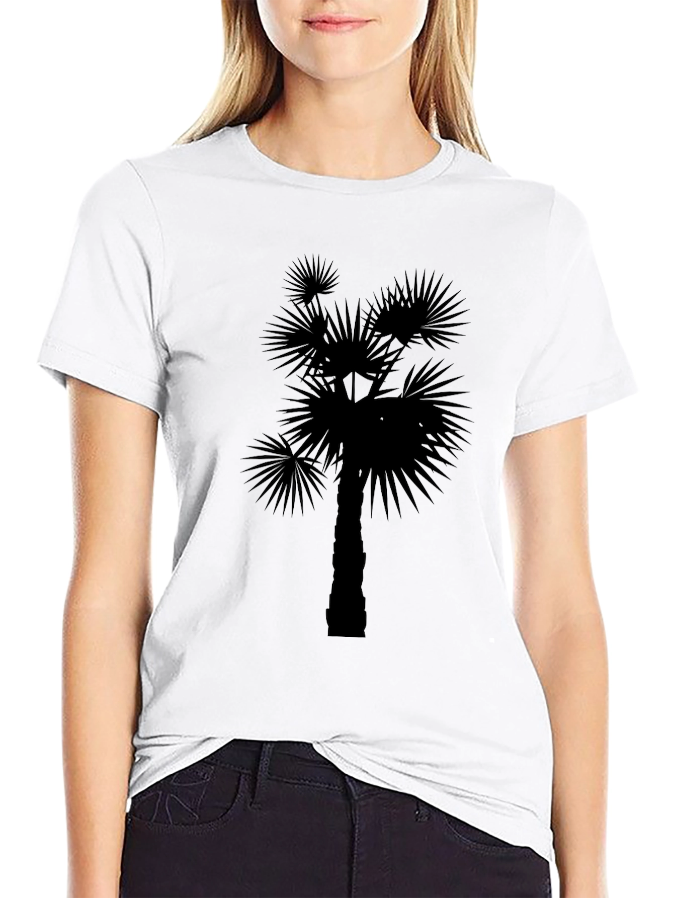 Palm Tree Silhouette Black T-Shirt