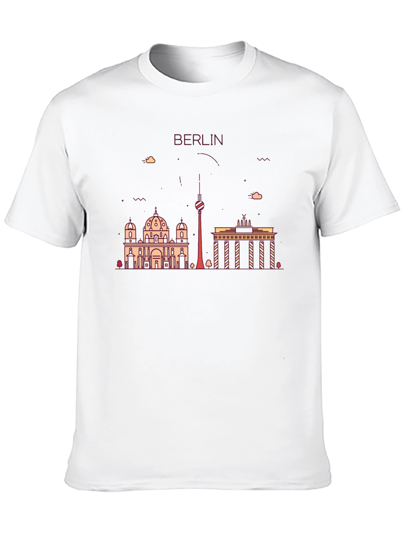 Berlin Skyline Graphic Print Black T-Shirt
