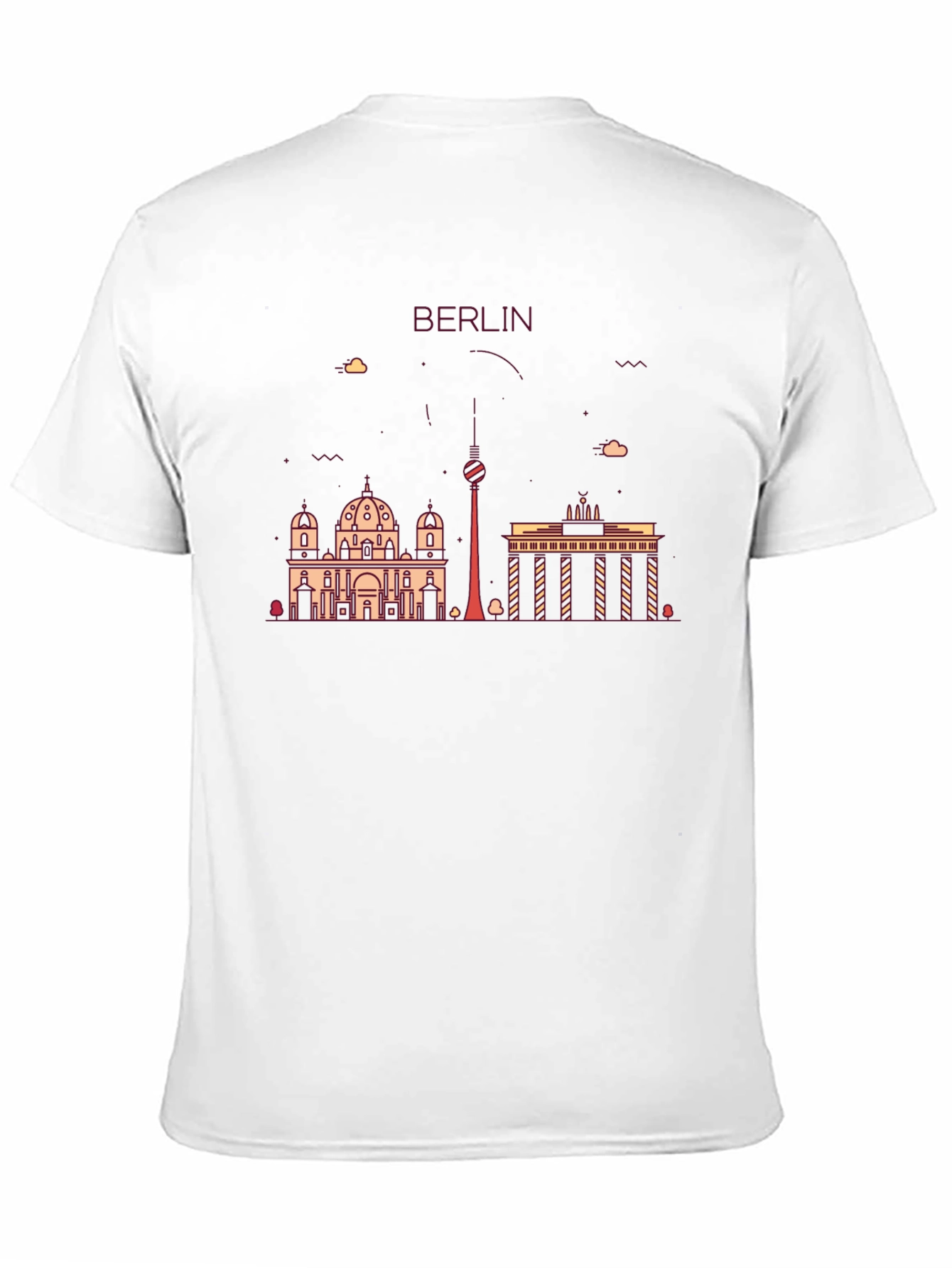 Berlin Skyline Graphic Print Black T-Shirt