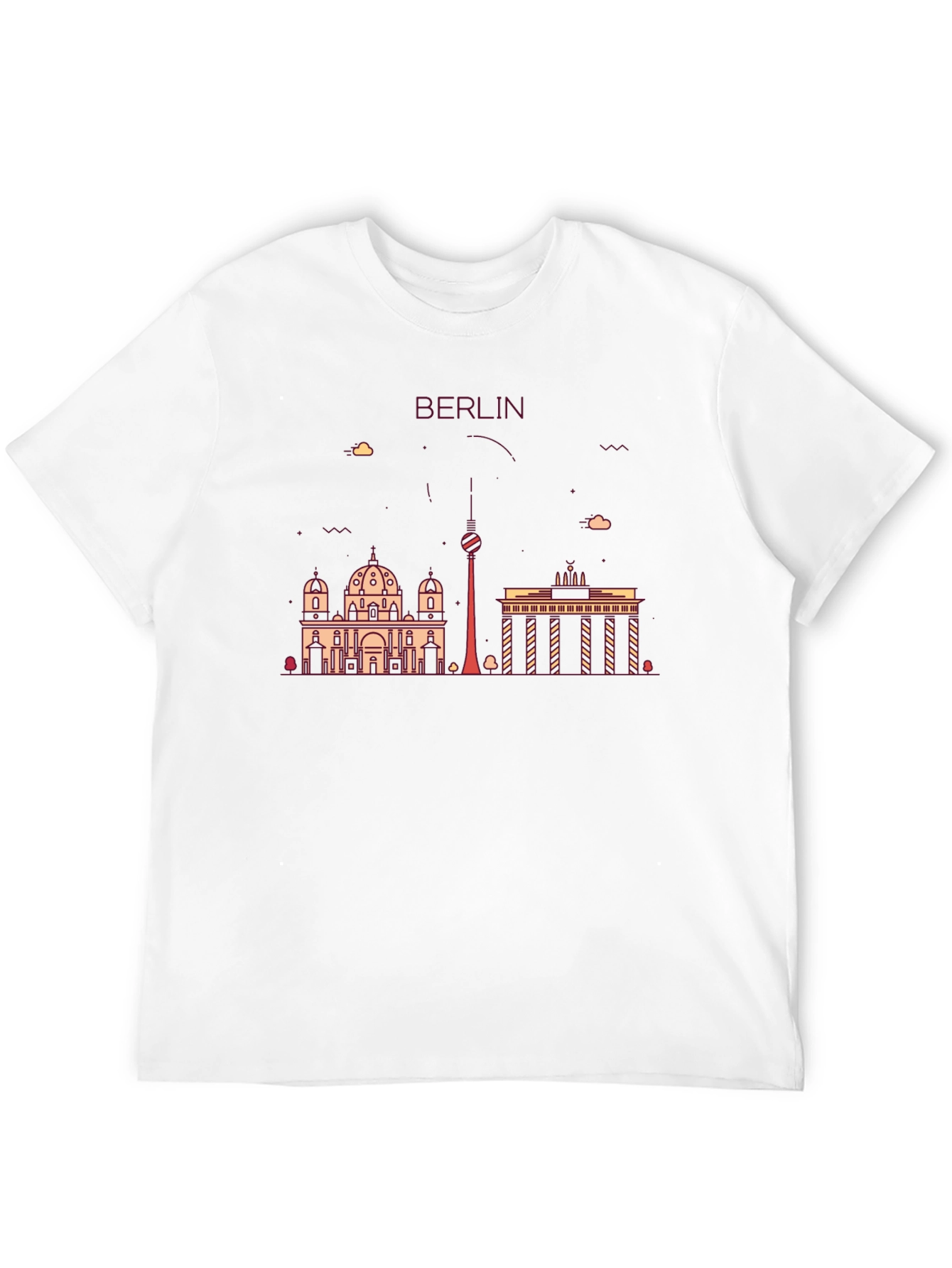 Berlin Skyline Graphic Print Black T-Shirt
