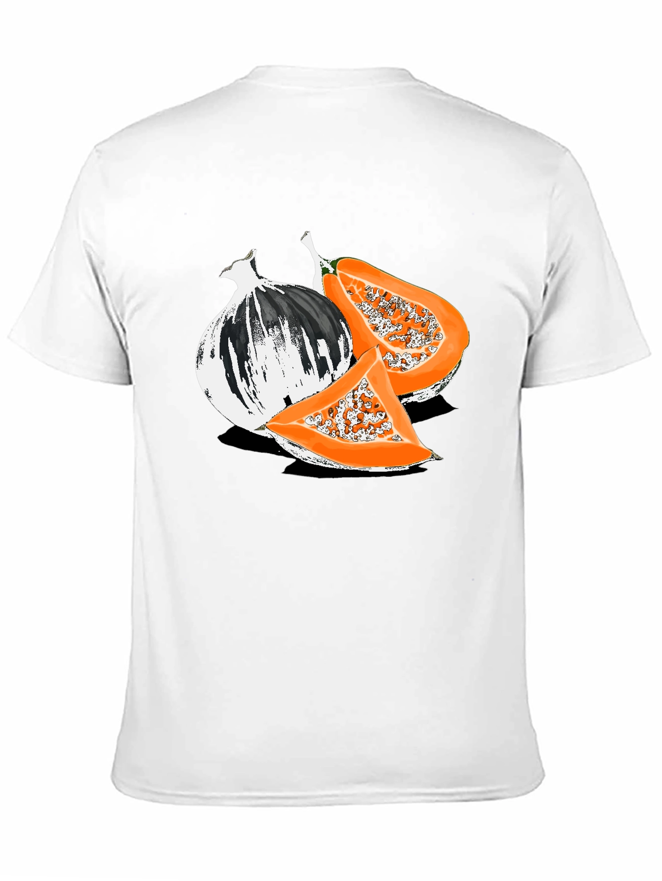 Papaya Graphic Tee - Black Casual T-Shirt