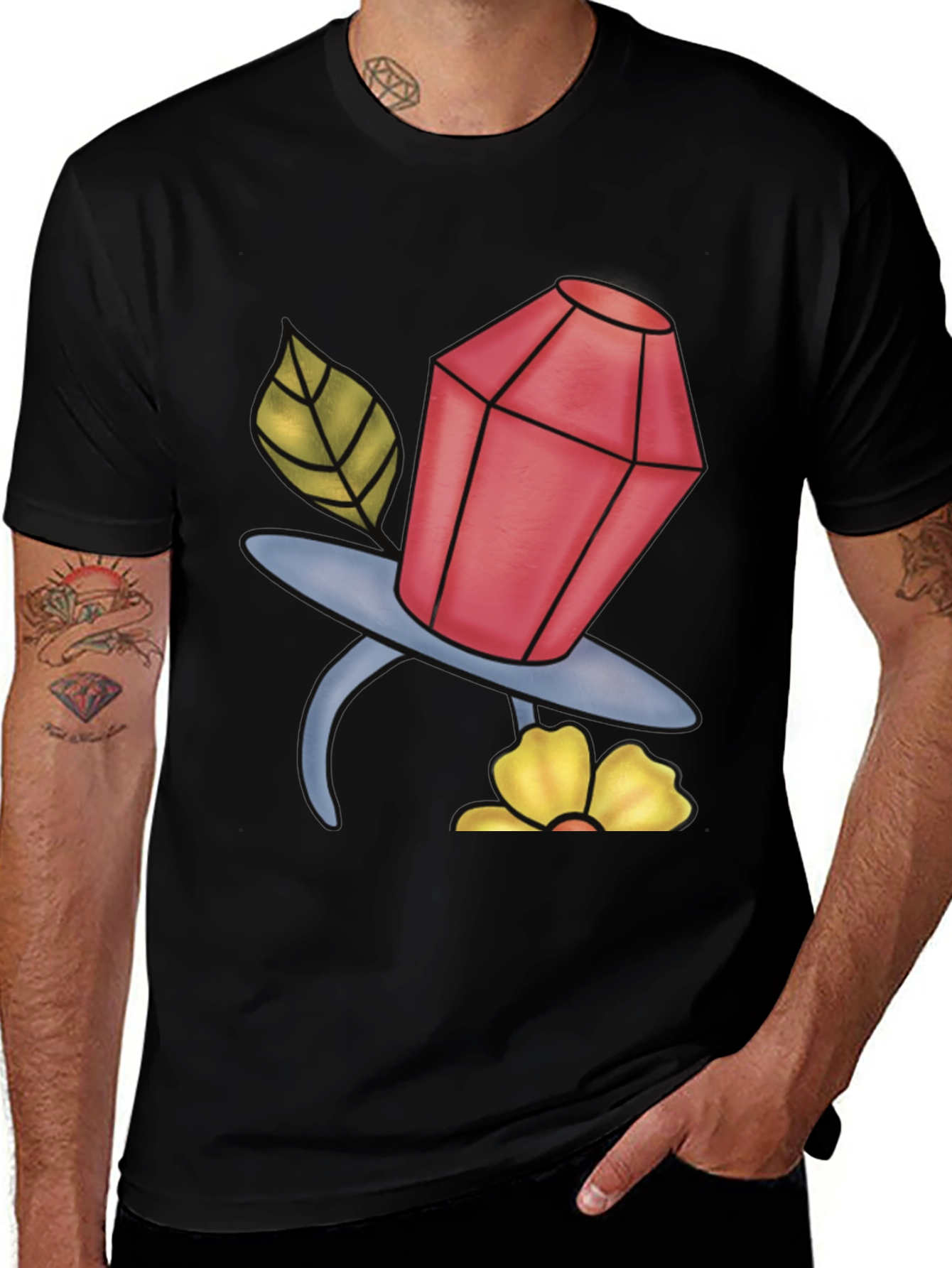 Cartoon Jewel Pacifier T-Shirt