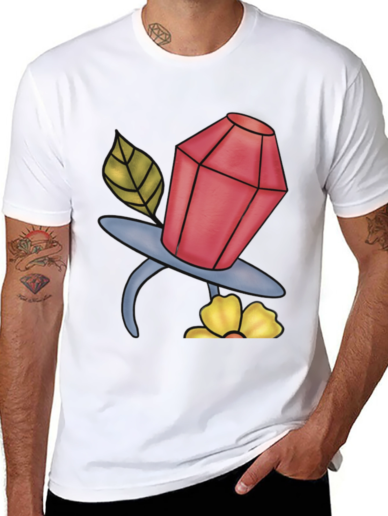 Cartoon Jewel Pacifier T-Shirt