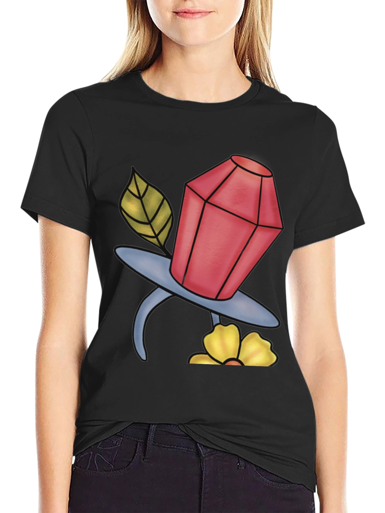 Cartoon Jewel Pacifier T-Shirt