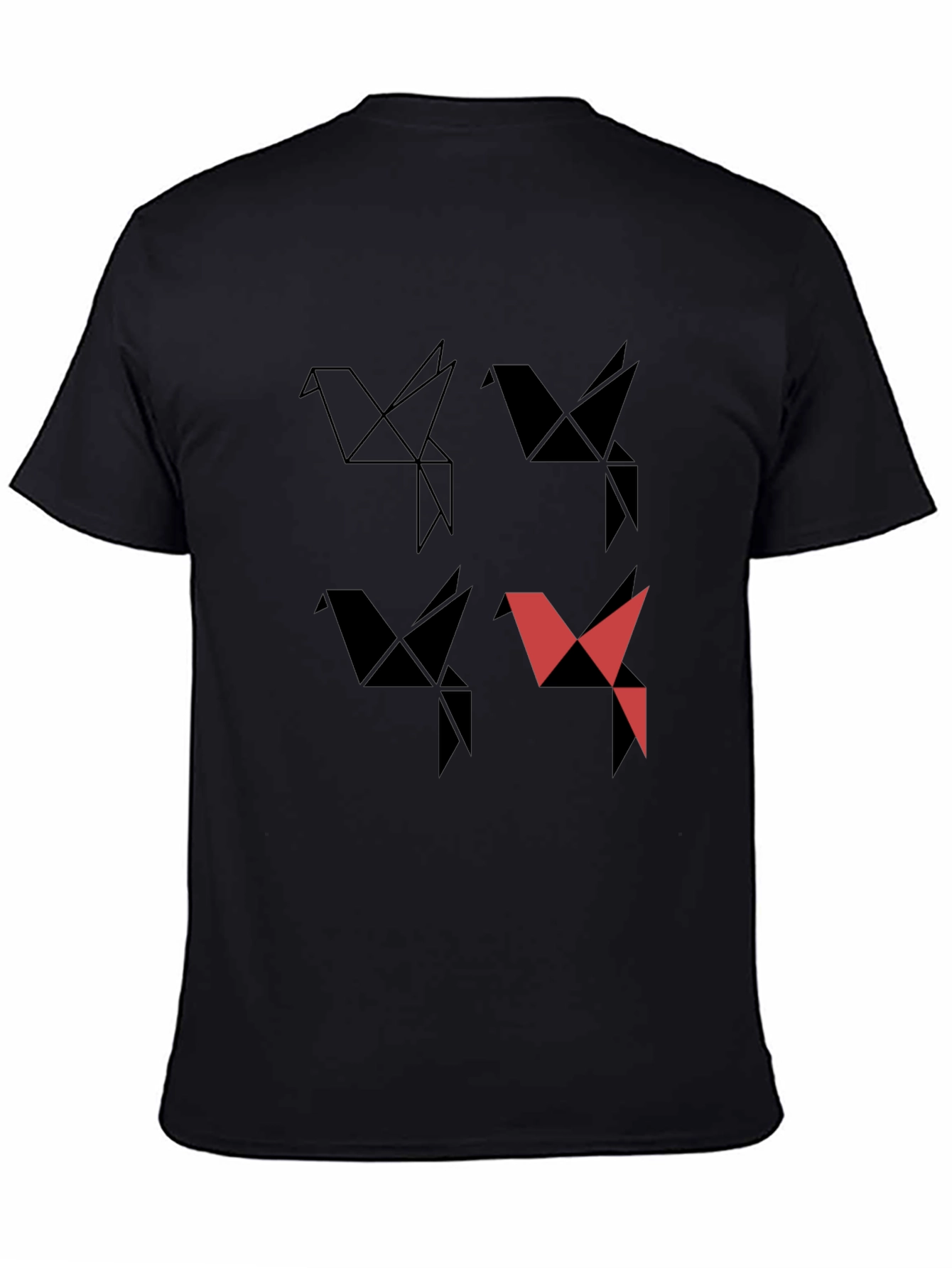 Origami Bird Graphic Tee - Modern Casual Style