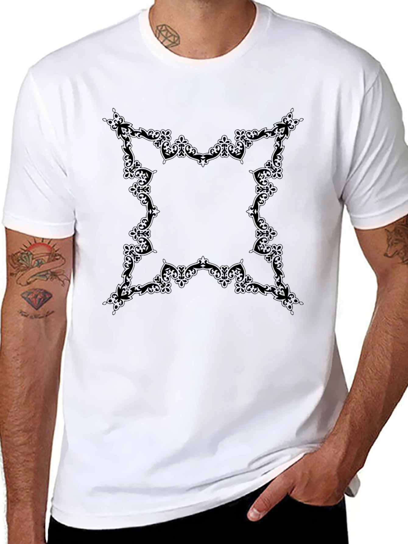 Ornate Graphic Black T-Shirt