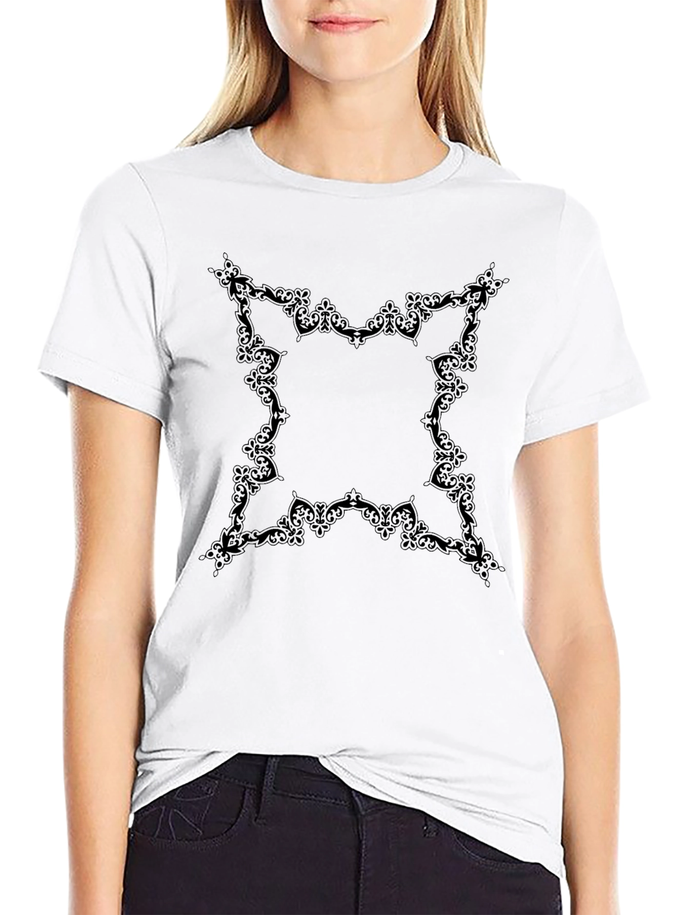 Ornate Graphic Black T-Shirt