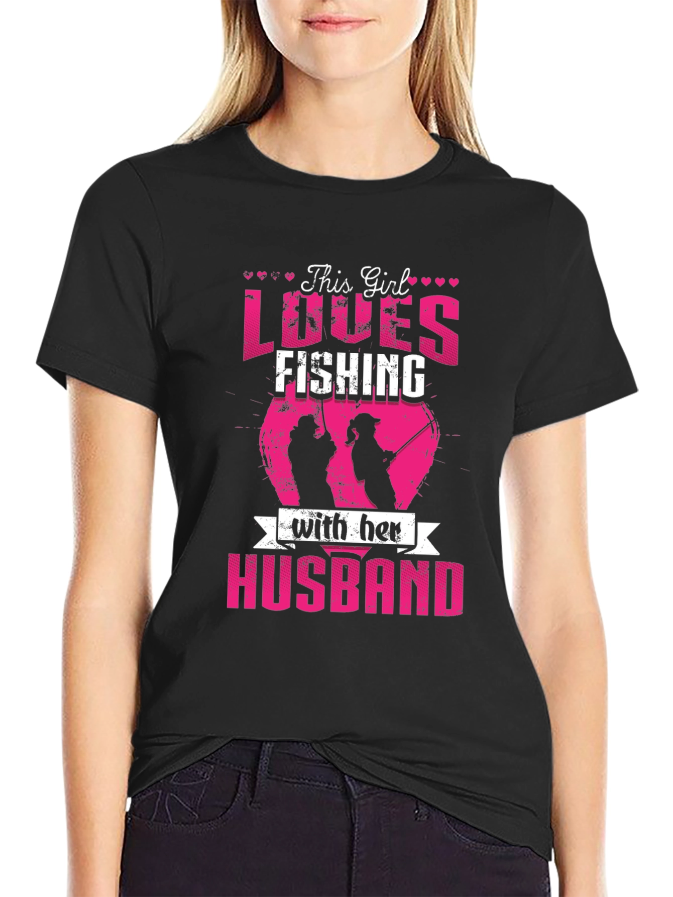 This Girl Loves Fishing with Her Husband T-Shirt