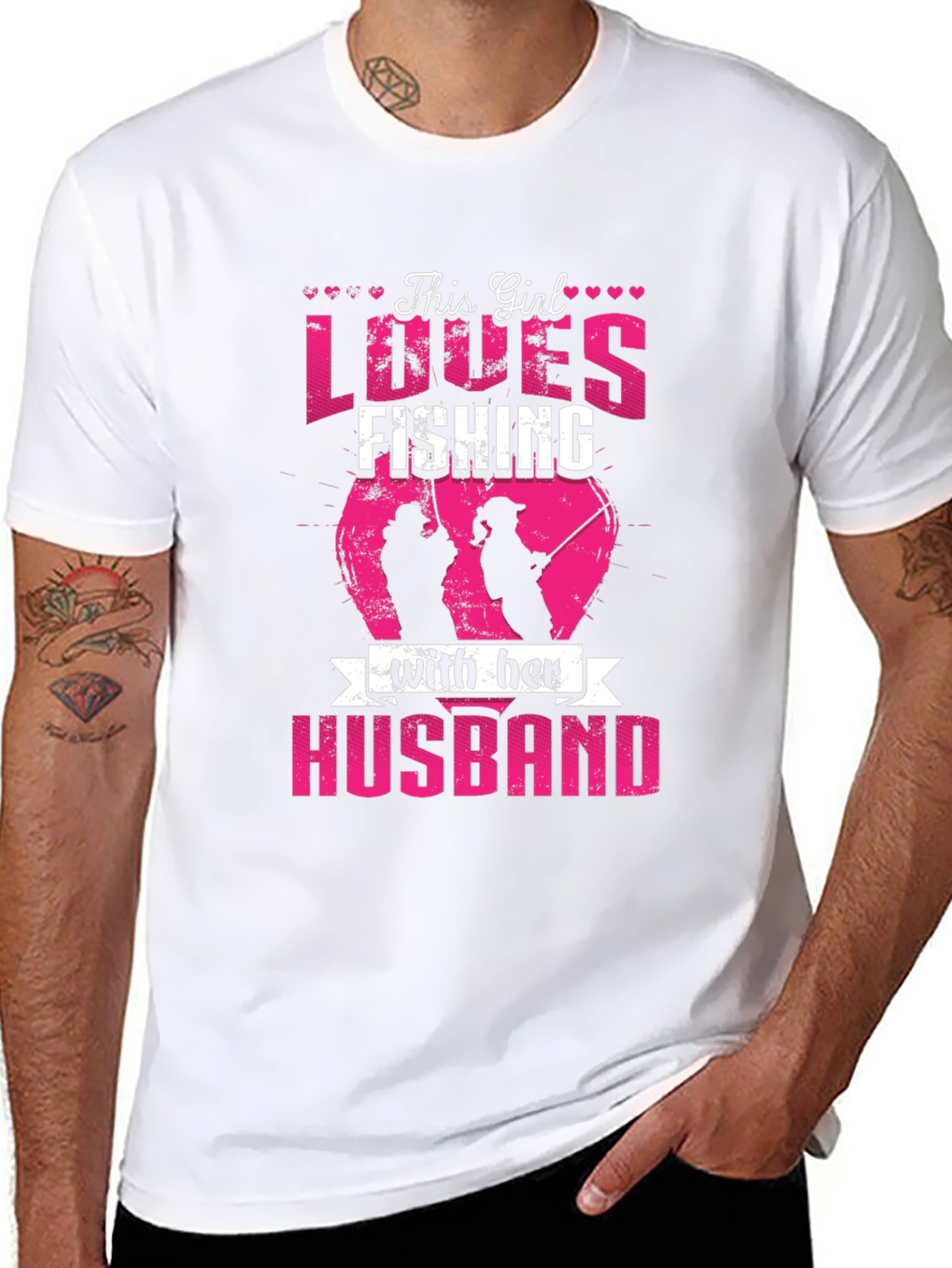 This Girl Loves Fishing with Her Husband T-Shirt