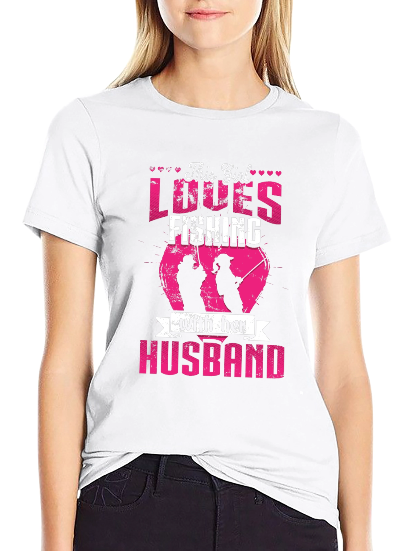 This Girl Loves Fishing with Her Husband T-Shirt
