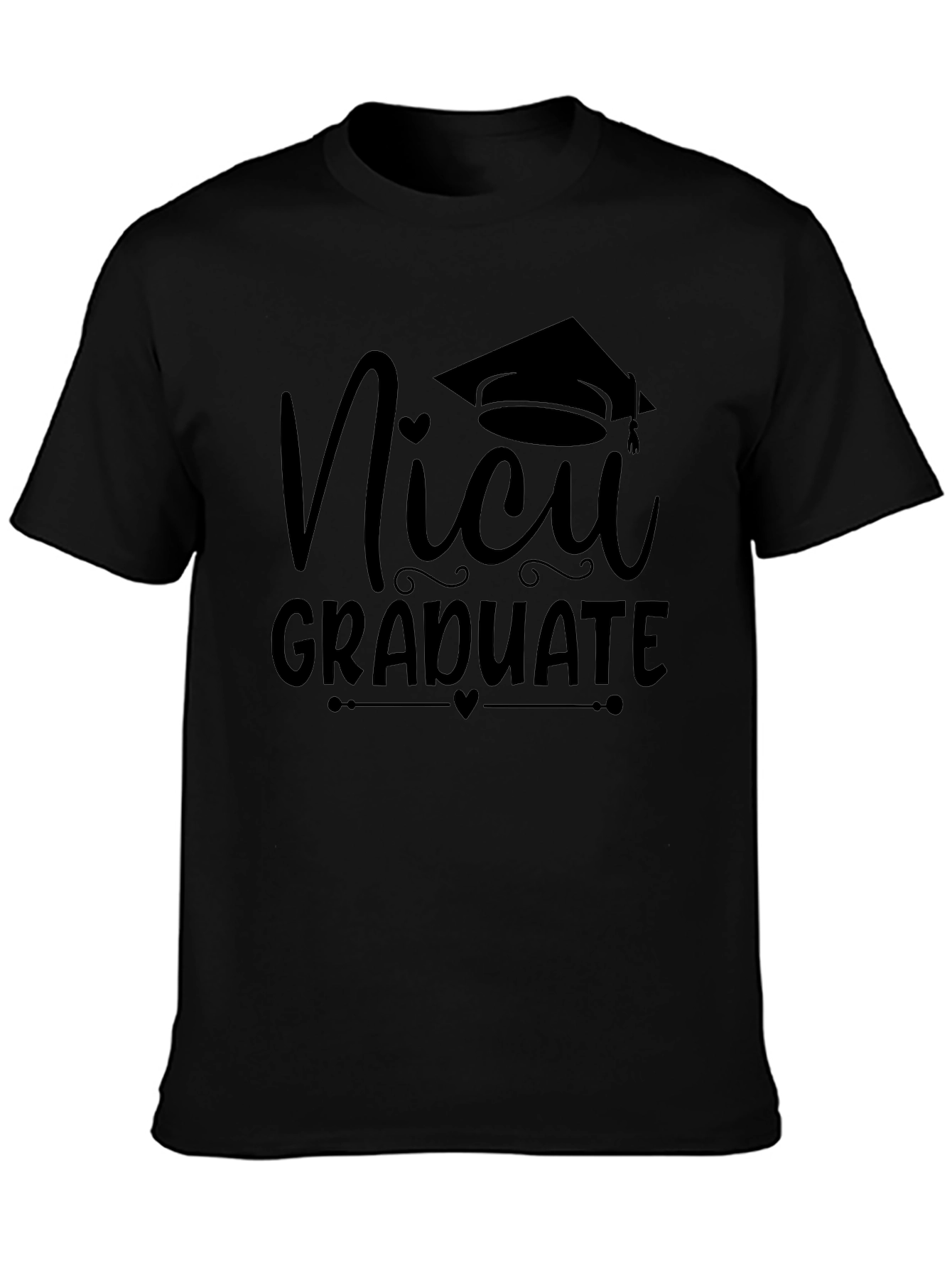 NICU Graduate Black T-Shirt