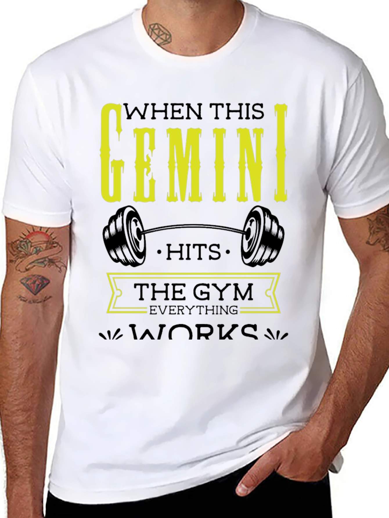 Gemini Gym T-Shirt - Zodiac Fitness Apparel