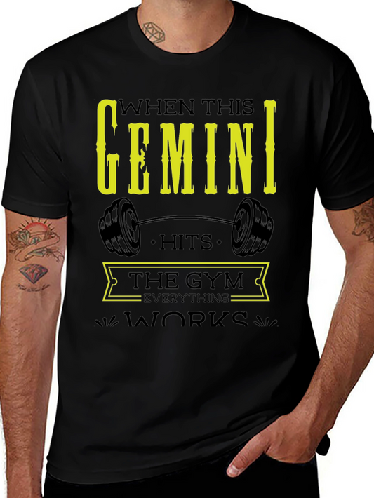 Gemini Gym T-Shirt - Zodiac Fitness Apparel