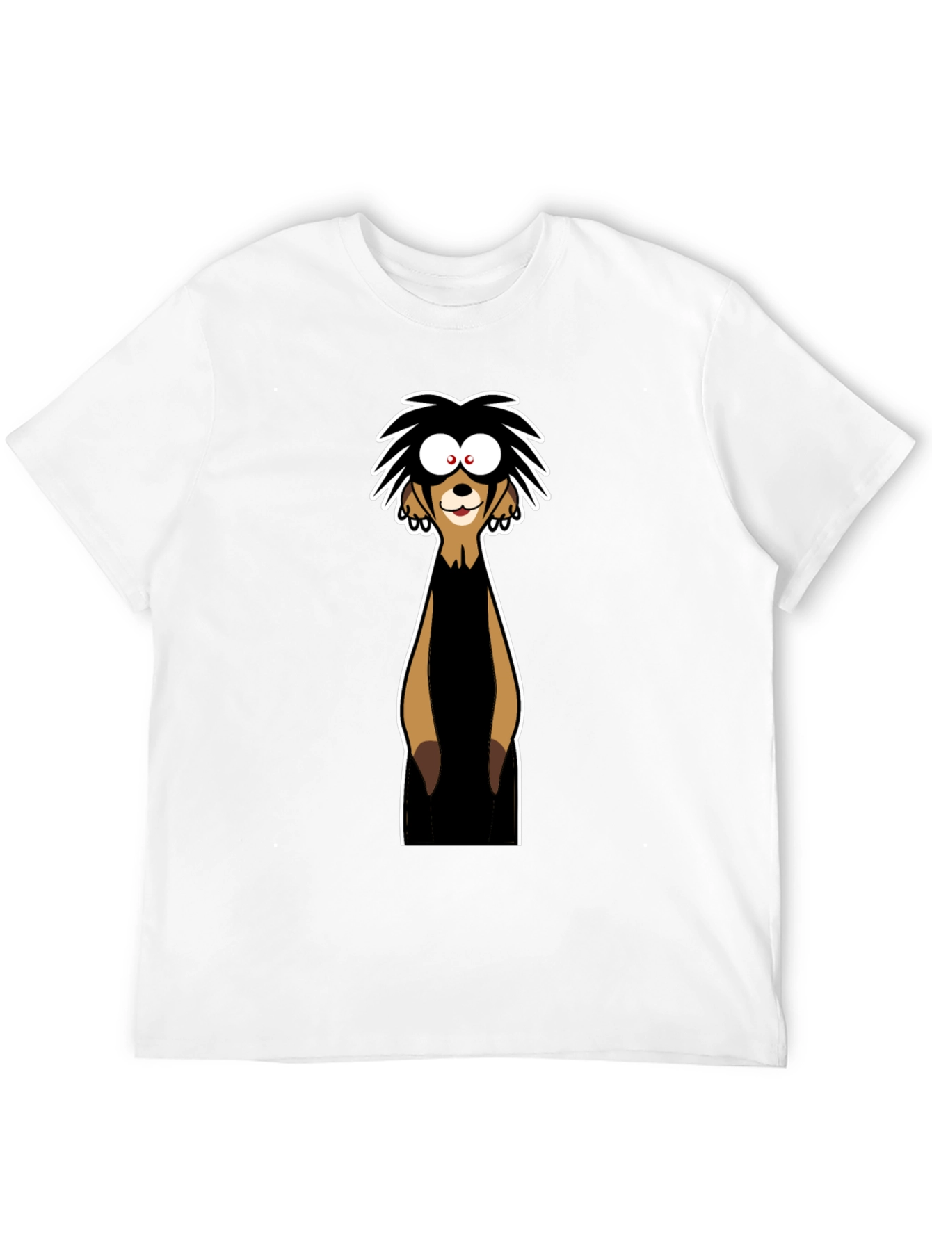 Funny Meerkat Graphic Tee - Black Cotton T-Shirt
