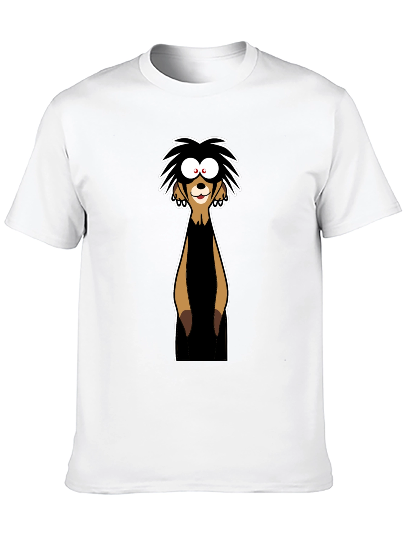 Funny Meerkat Graphic Tee - Black Cotton T-Shirt