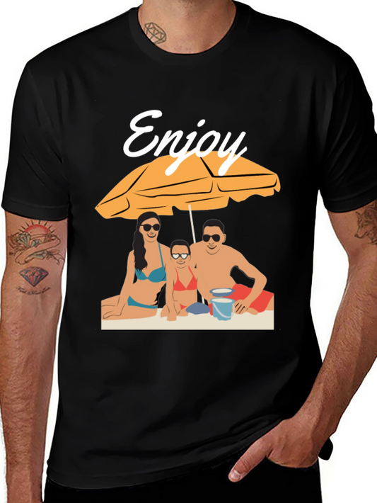 Enjoy Beach Vacation T-Shirt - Black