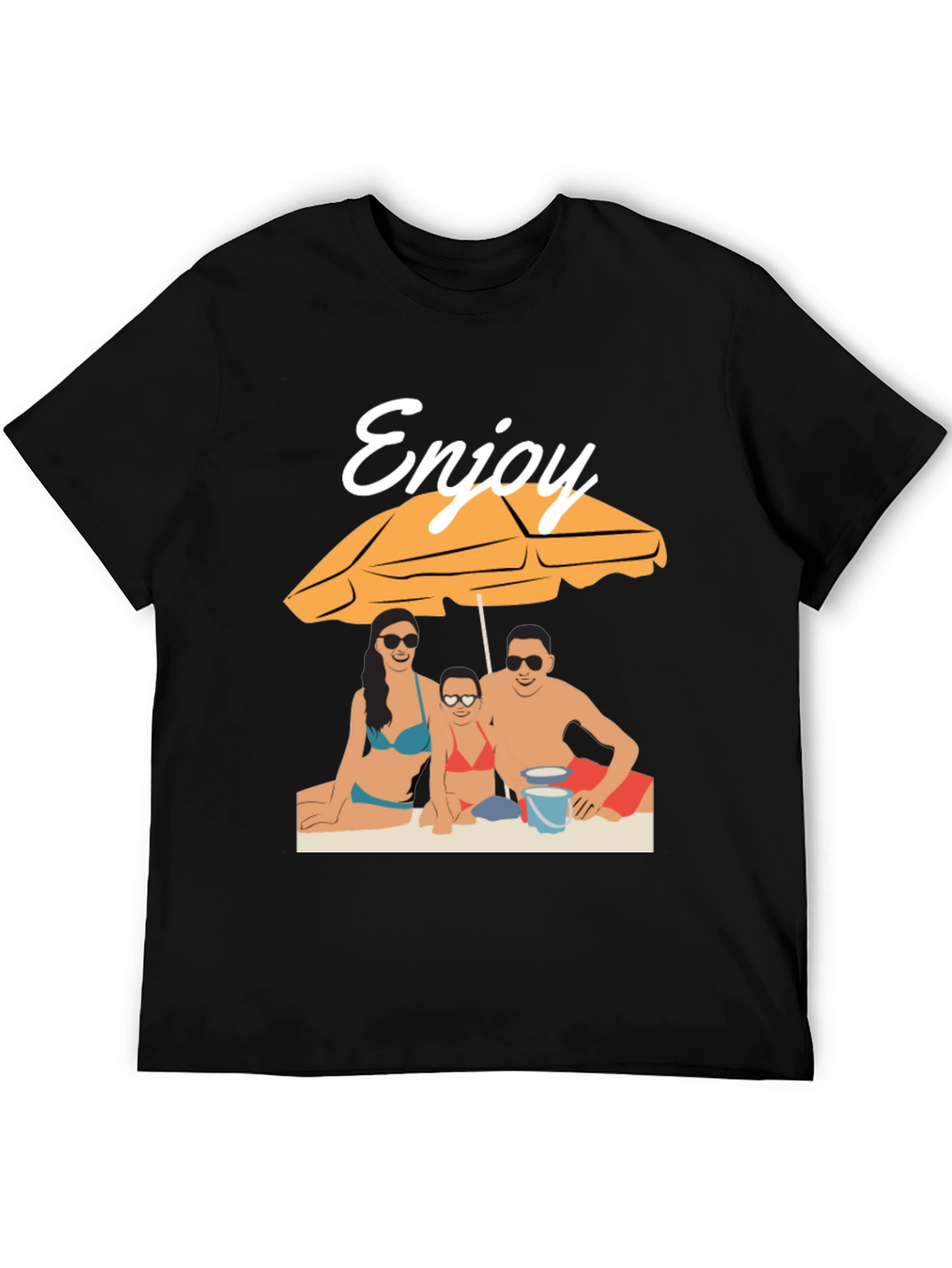 Enjoy Beach Vacation T-Shirt - Black