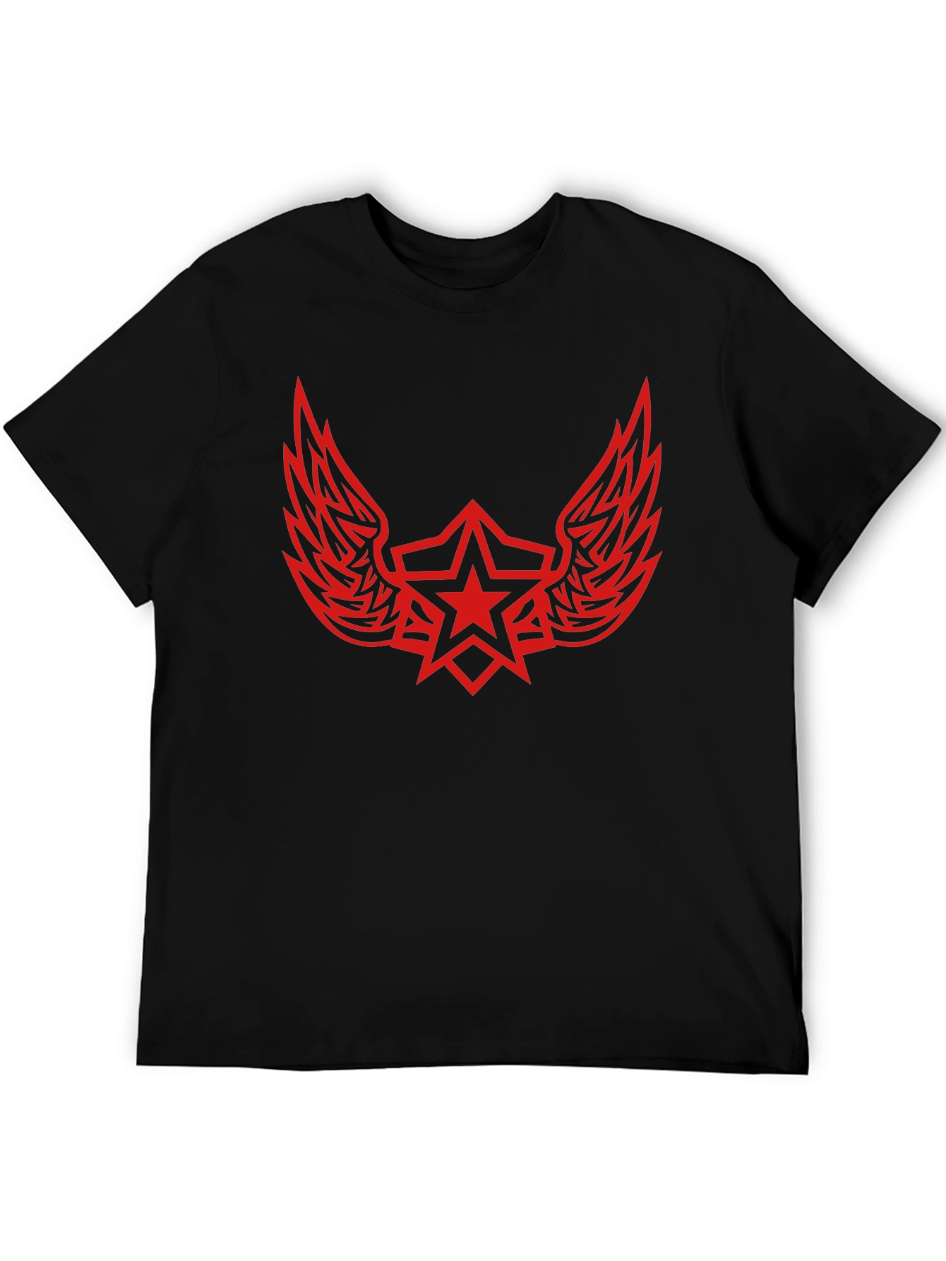 Winged Star Graphic Tee - Black