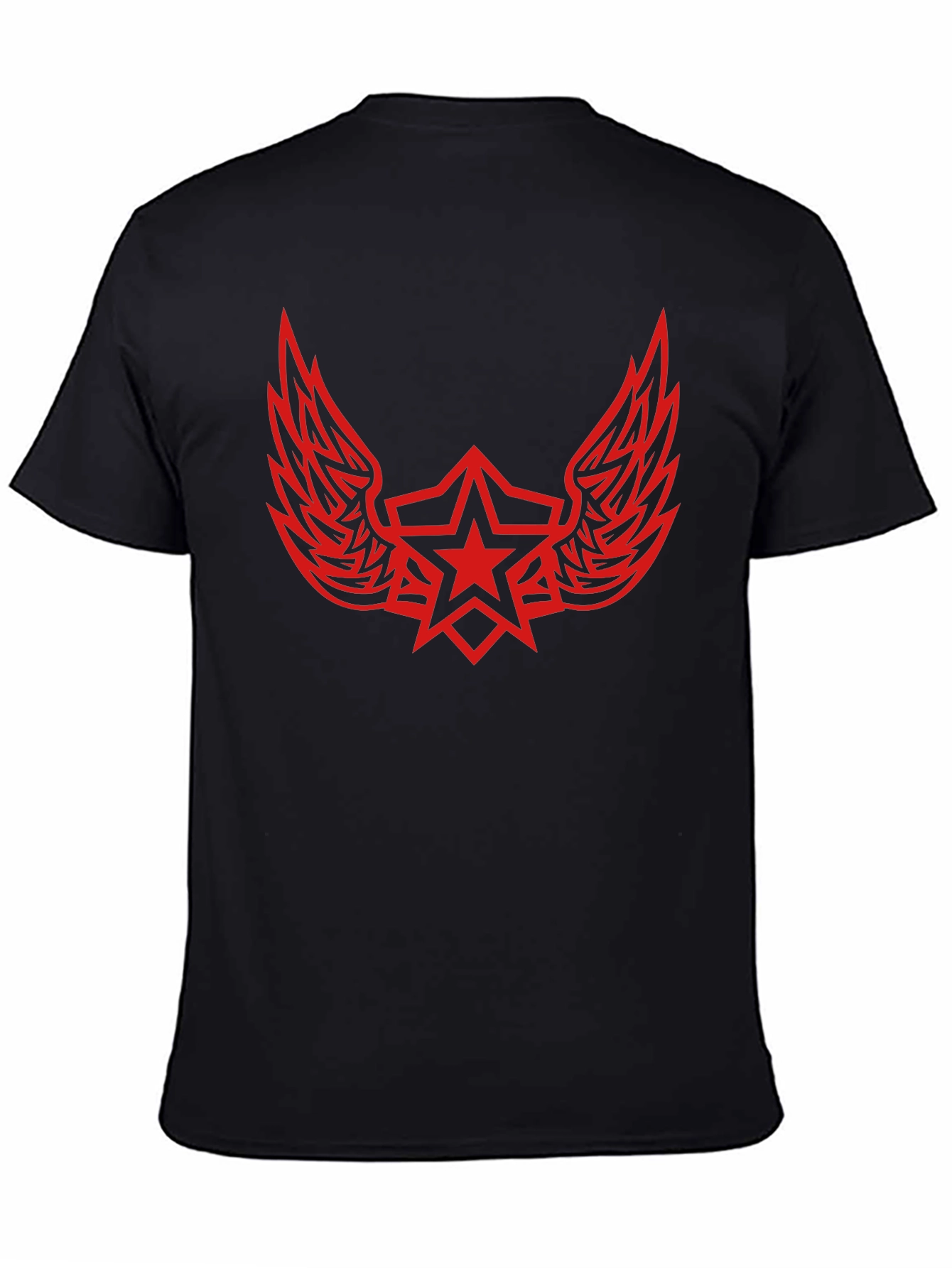 Winged Star Graphic Tee - Black