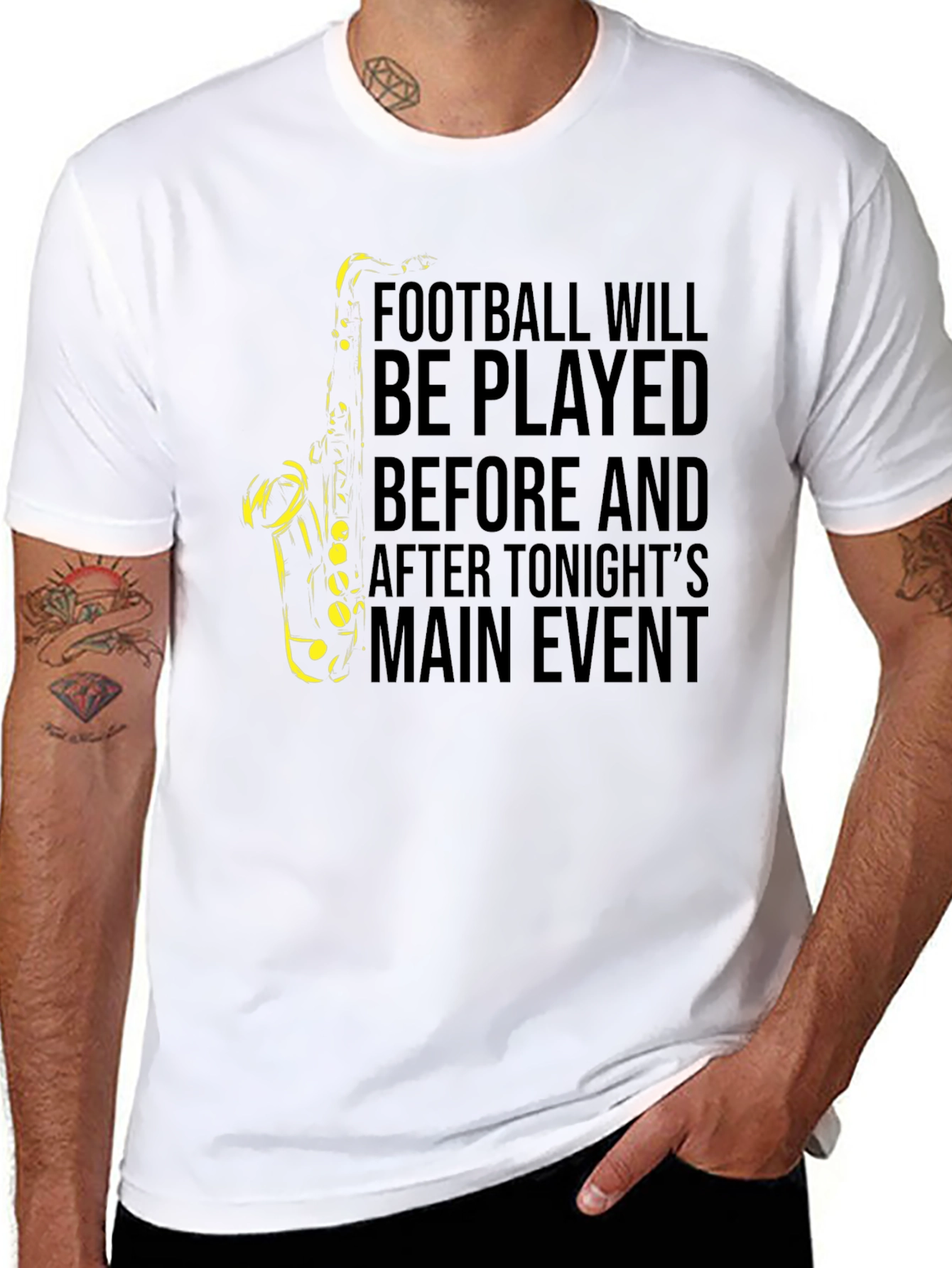 Football and Saxophone T-Shirt