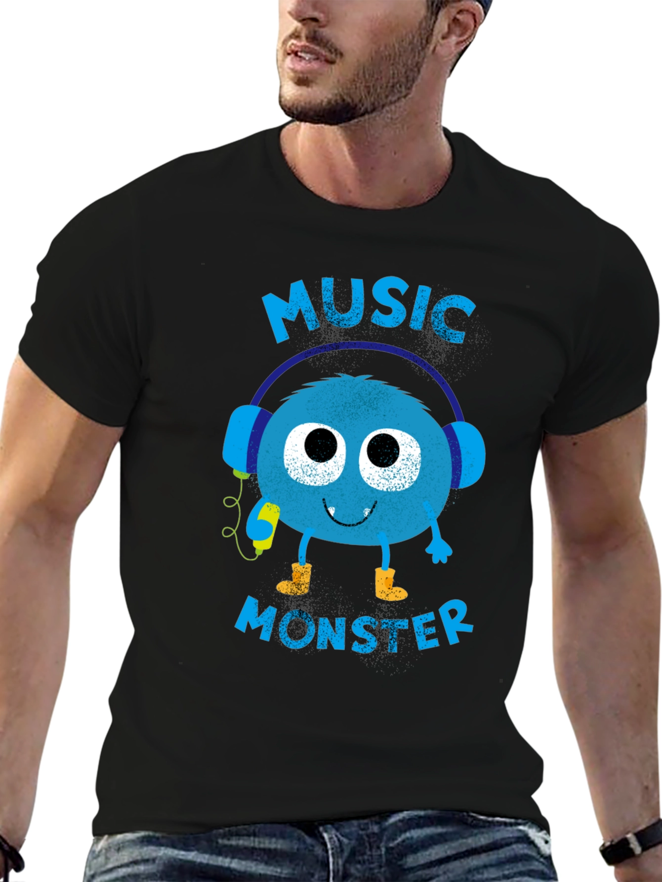Music Monster Graphic Tee - Soft Cotton Blend