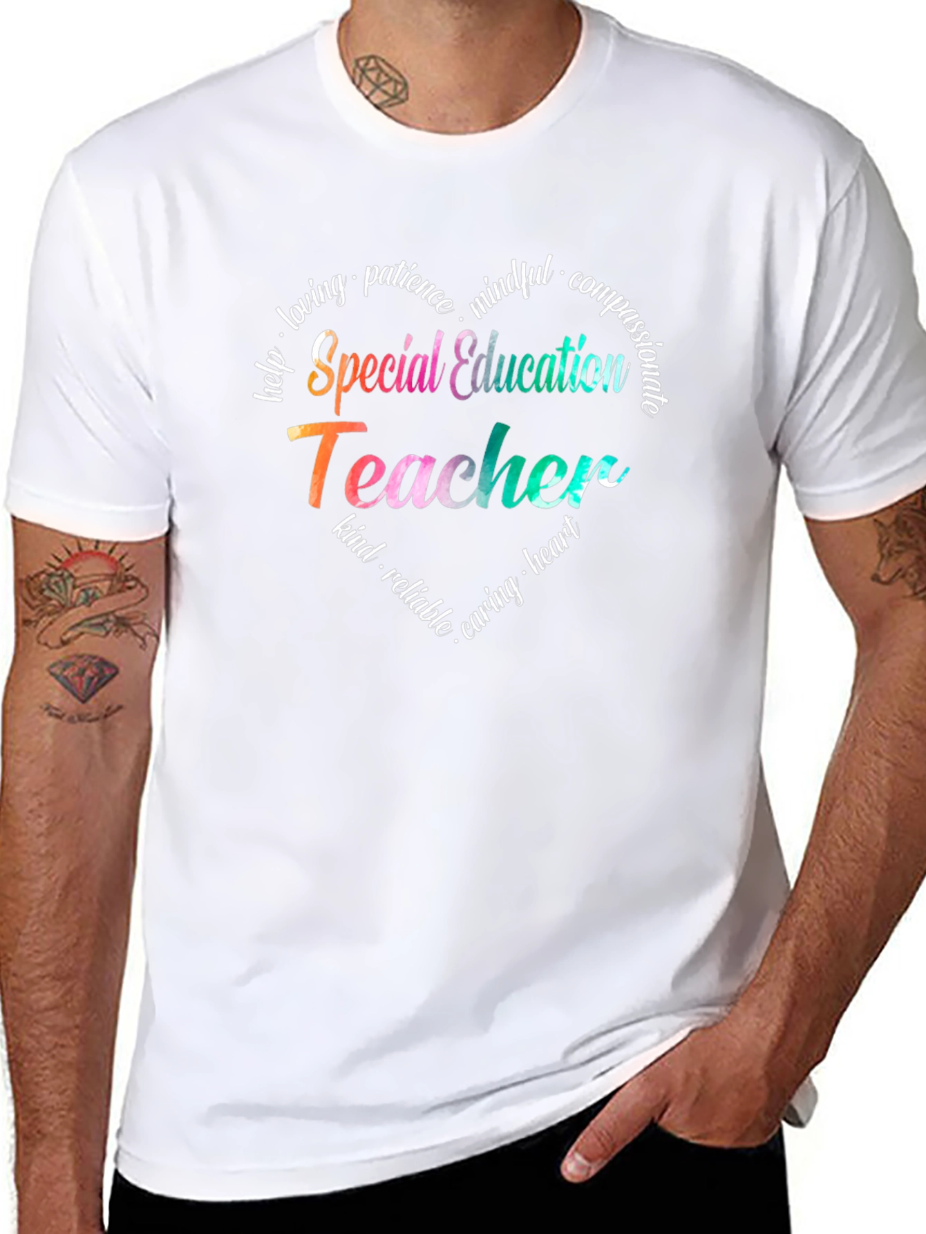 Special Education Teacher Heart T-Shirt